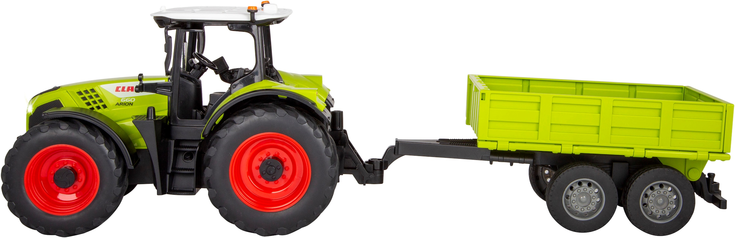Jamara RC-Traktor »Claas Arion 660 mit Kippanhänger 1:24 2,4GHz«, mit LED Licht