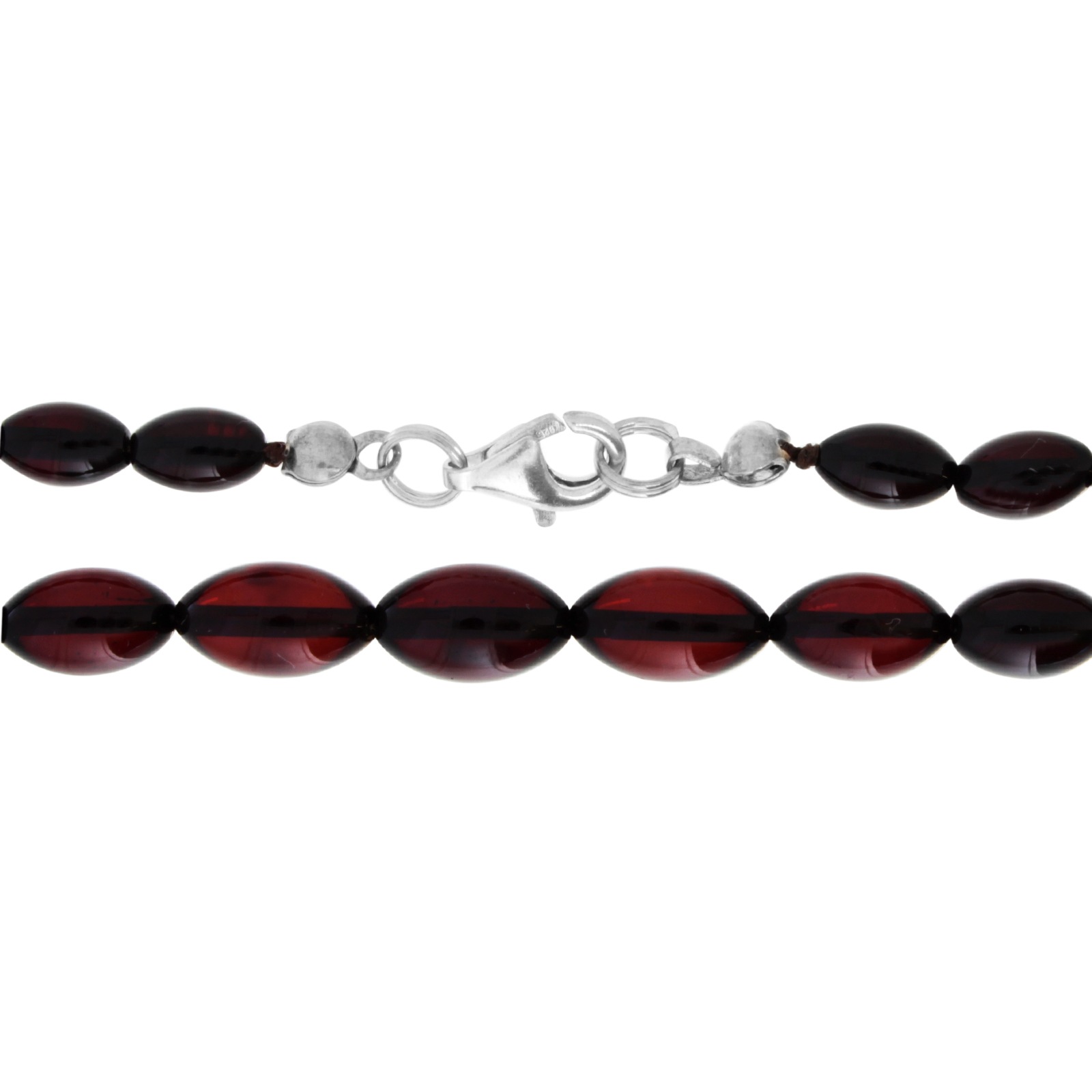 OSTSEE-SCHMUCK Kette ohne Anhänger »- Olive -50 cm- - Bernstein -,«