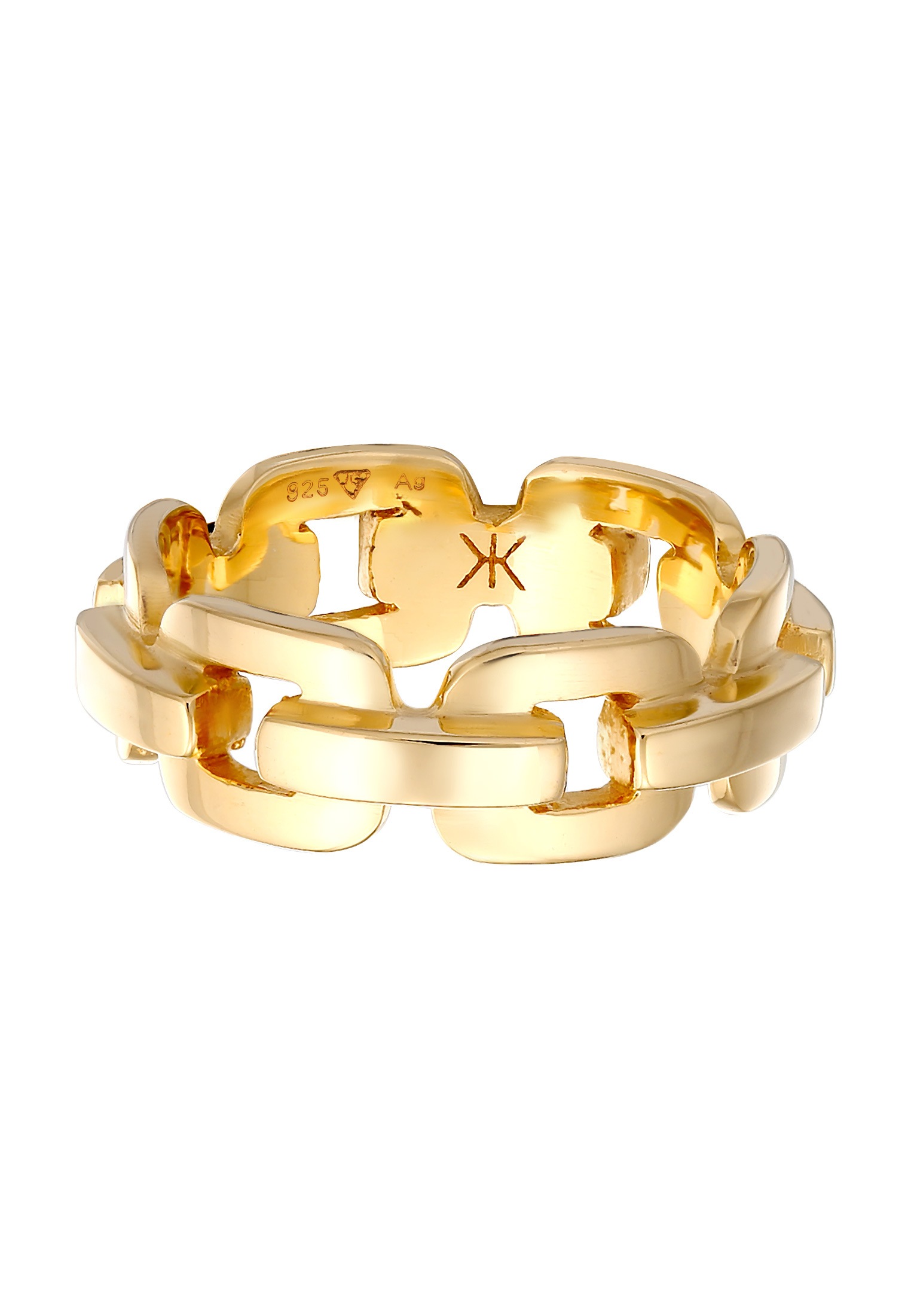 Kuzzoi Fingerring »Ring Herren Anker Kettenring Trend 925 Silber«