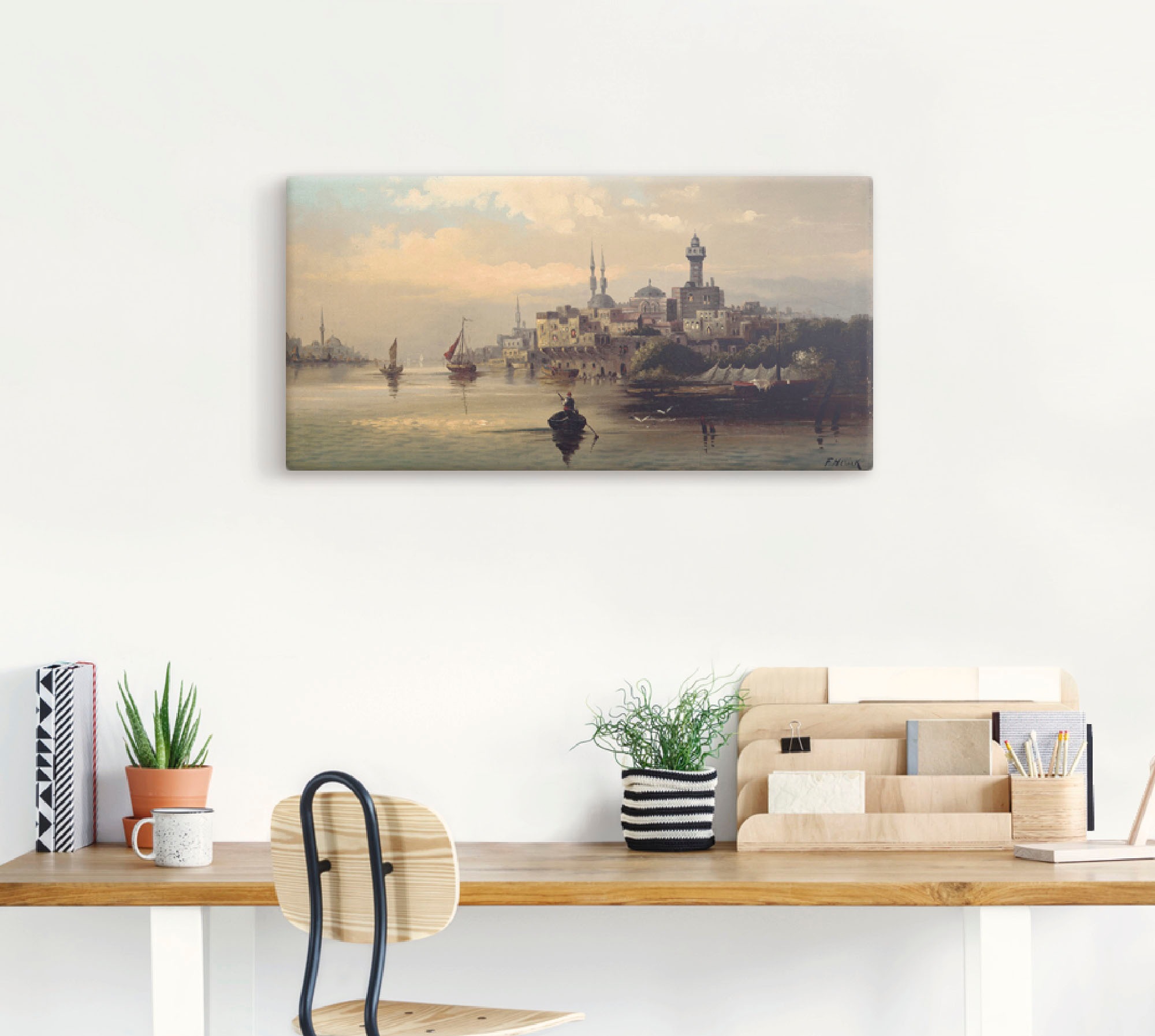 Artland Wandbild »Kauffahrtsschiffe auf Bosporus, Istanbul«, Gewässer, (1 St.), als Leinwandbild, Poster, Wandaufkleber in verschied. Größen