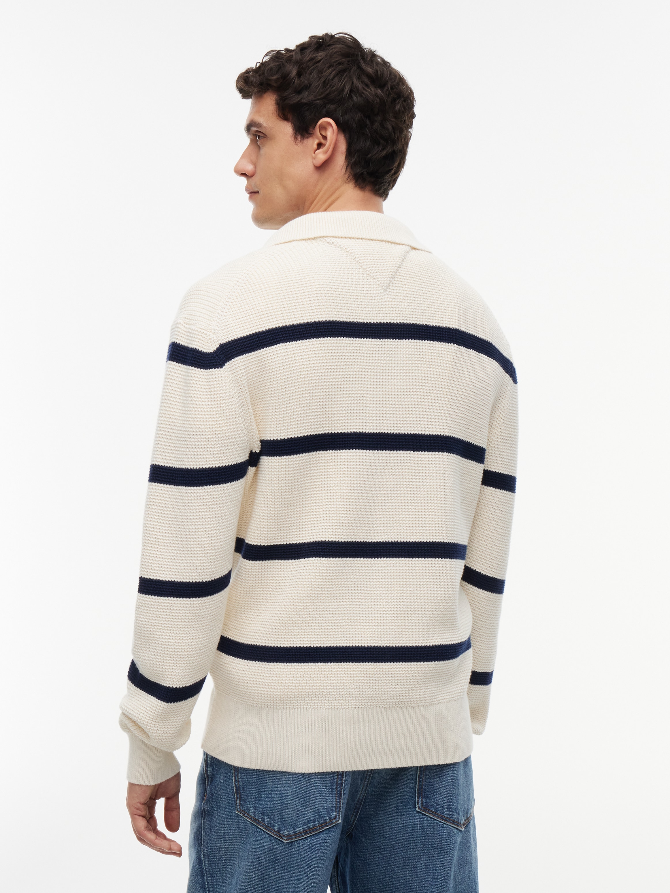 Tommy Hilfiger Polokragenpullover »WAFFLE STRUCTURE RUGBY« Relaxed Fit