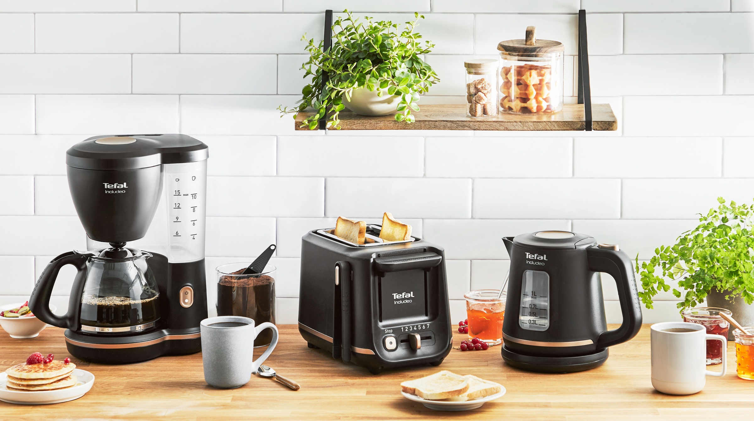 Tefal Filterkaffeemaschine »CM5338 Incluedo«, 1,25 l Kaffeekanne, 1,25 L, 10 - 15 Tassen, herausnehmbarer Filtereinsatz mit zwei Griffen