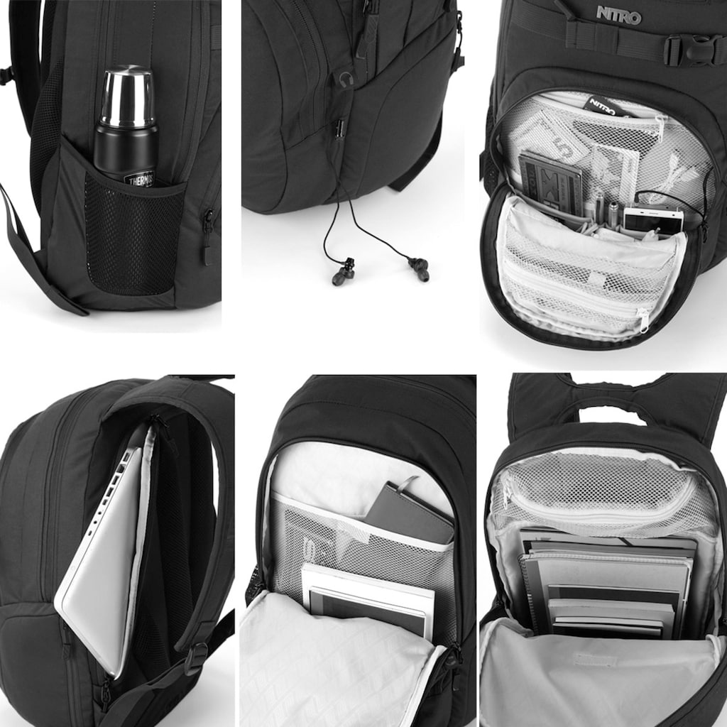 NITRO Schulrucksack »Chase«, Alltagsrucksack, Rucksack für Freizeit, Schule, Arbeit und Reise