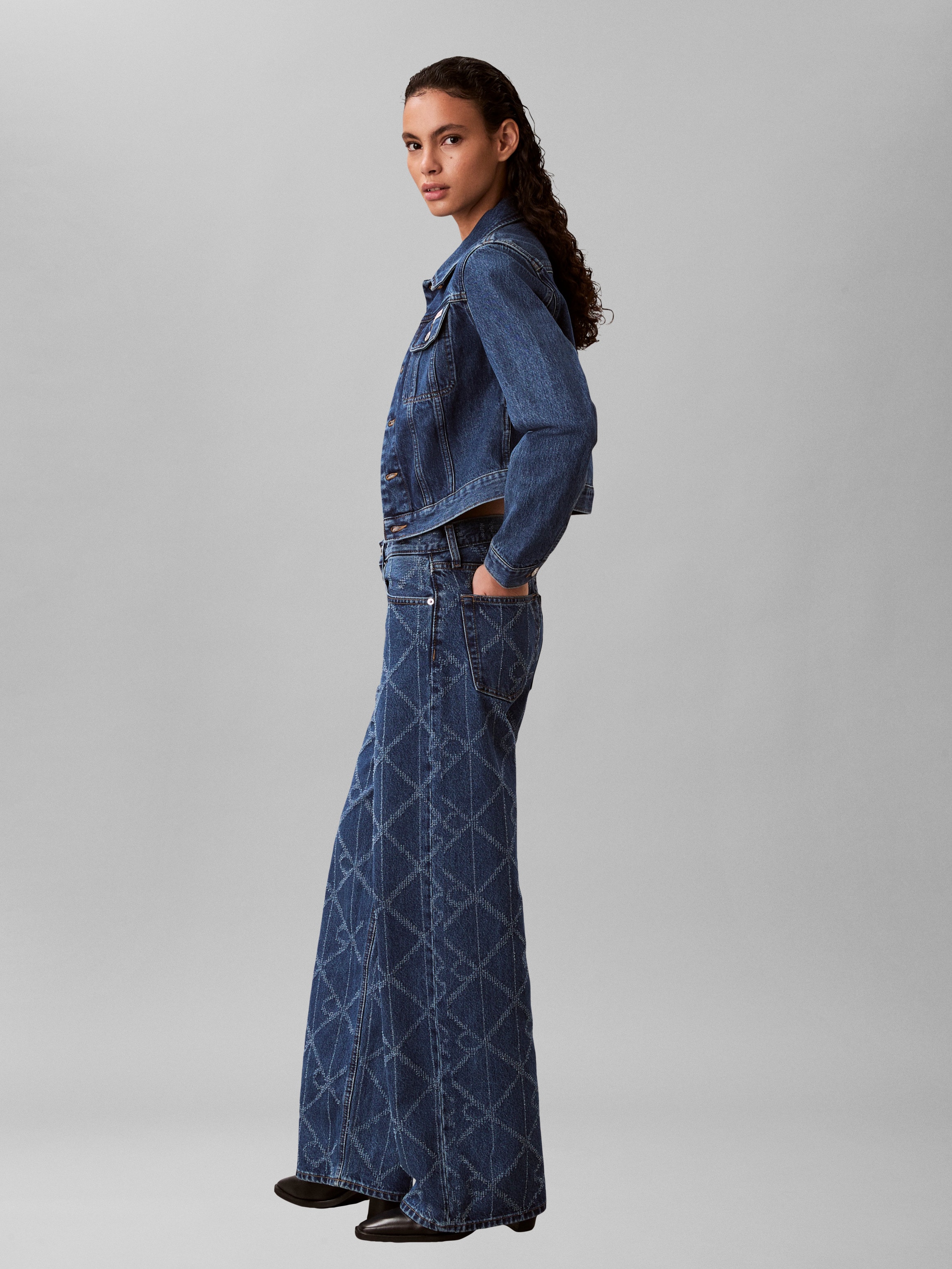 Calvin Klein Jeans Jeansjacke ohne Kapuze Regular fit mit Umlegekragen