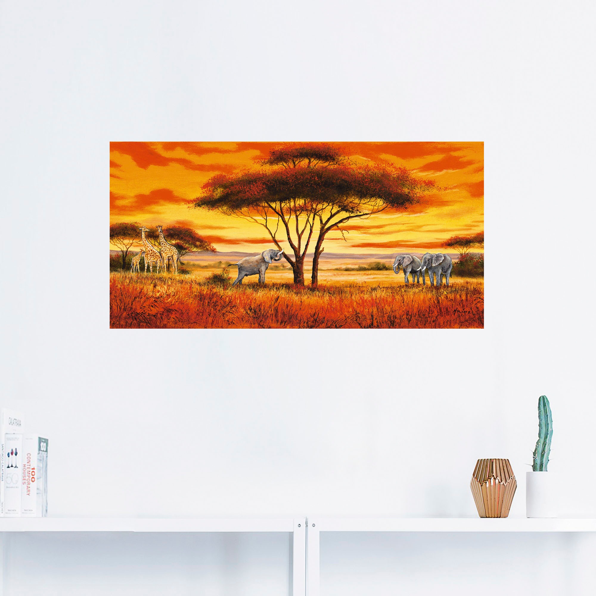 Artland Wandbild »Afrikanische Landschaft II«, Afrika, (1 St.), als Alubild, Outdoorbild, Leinwandbild, Wandaufkleber, versch. Größen