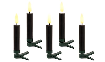 LED-Christbaumkerzen »Bjarne, 25 kabellos Kerzen mit 3D-Flamme, Höhe ca. 11,5 cm«, 25...