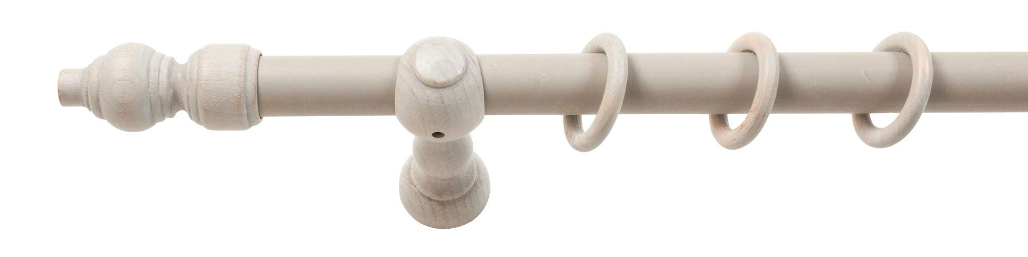 SN DECO GROUP Gardinenstange »Filigrano«, 1 läufig-läufig, Fixmaß, 28 mm, Holz, verschiedene Längen und Farben, Komplettset
