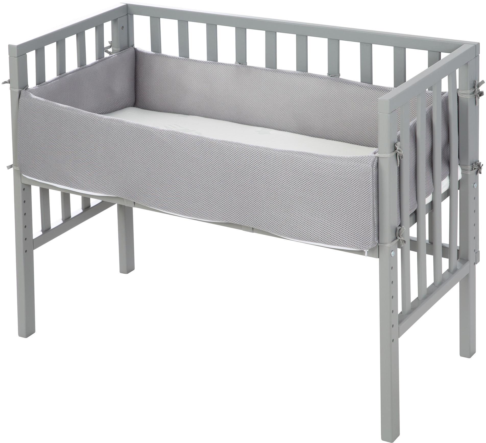 Beistellbett »Safe Asleep® 2in1, Style taupe«, mit Matratze, Nestchen und...