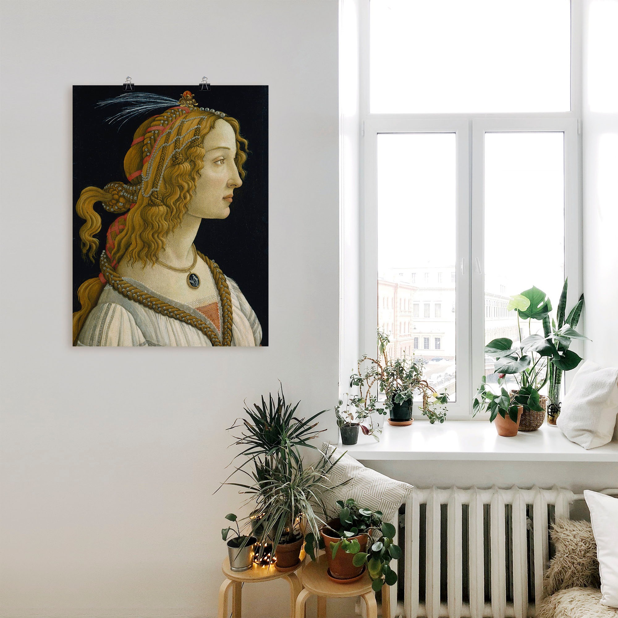 Artland Wandbild »Weibliches Idealbildnis«, Frau, (1 St.), als Leinwandbild, Wandaufkleber oder Poster in versch. Größen