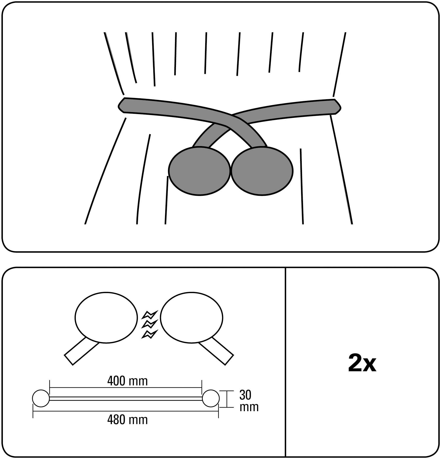 GARDINIA Raffhalter »Flex-S mit Magnet«, (2 St.), vielfältige Anbringungsmöglichkeiten