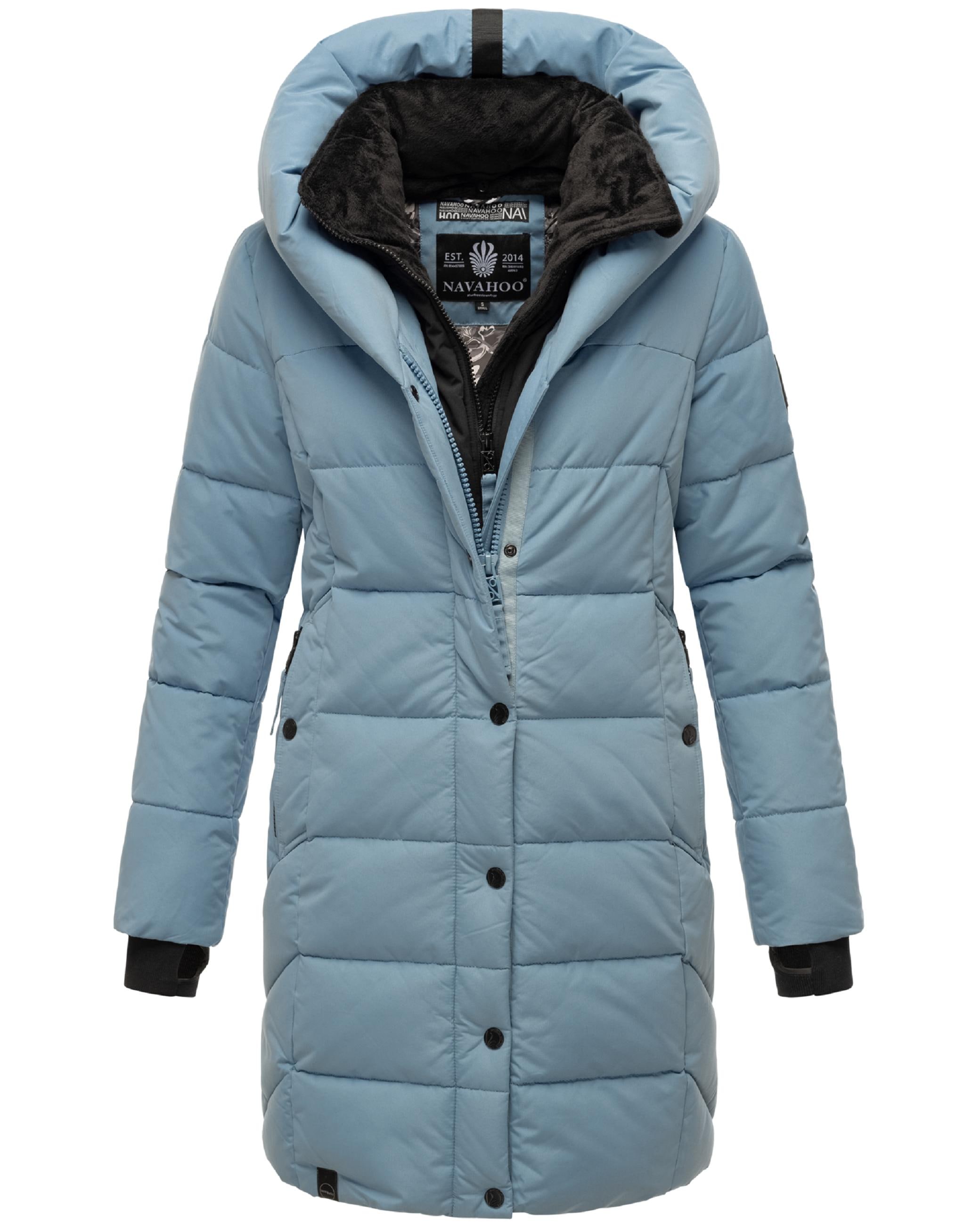 Navahoo Steppmantel »Steppmantel Knutschilein«, Stylischer Damenmantel mit abnehmbarem Fleece-Kragen