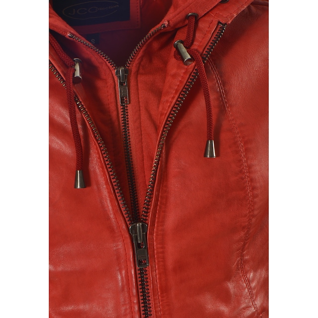 Lederjacke bei online »Lederjacke 31020359« OTTO JCC