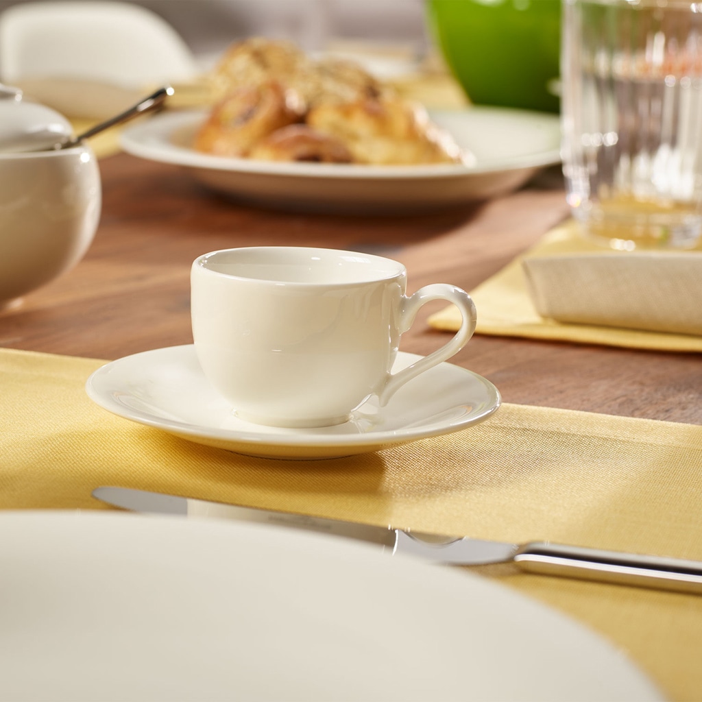 Villeroy & Boch Tasse »Espressotassen mit Untertassen New Cottage Basic 50 ml 6er Set weiß«