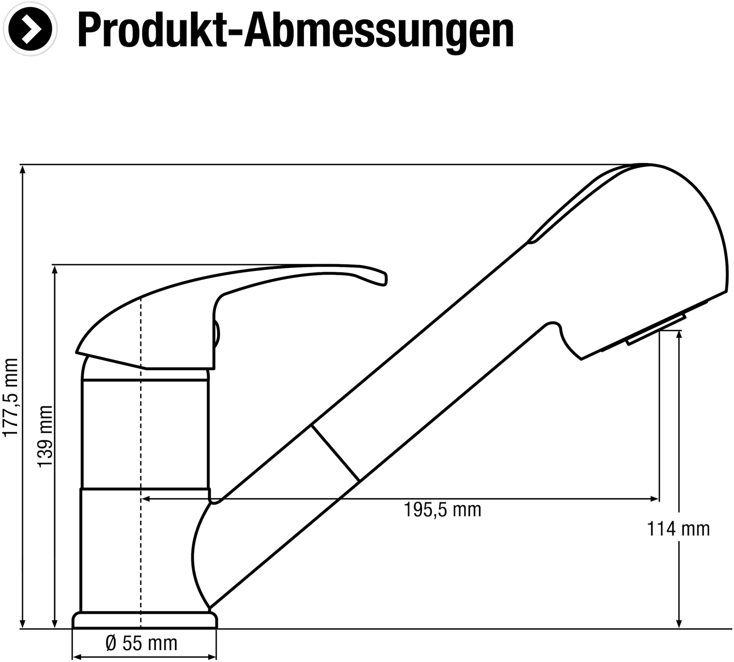 CORNAT Spültischarmatur »"Fabio" -Hochwertiger Messingkörper - verchromt - Schwenkbarer Auslauf«