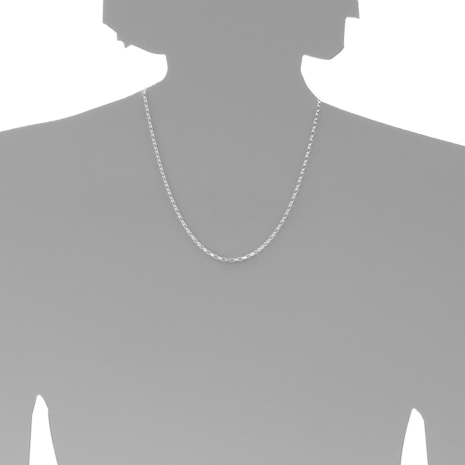 OSTSEE-SCHMUCK Silberkette »- Erbs oval 2,5 mm - Silber 925/000 -,«