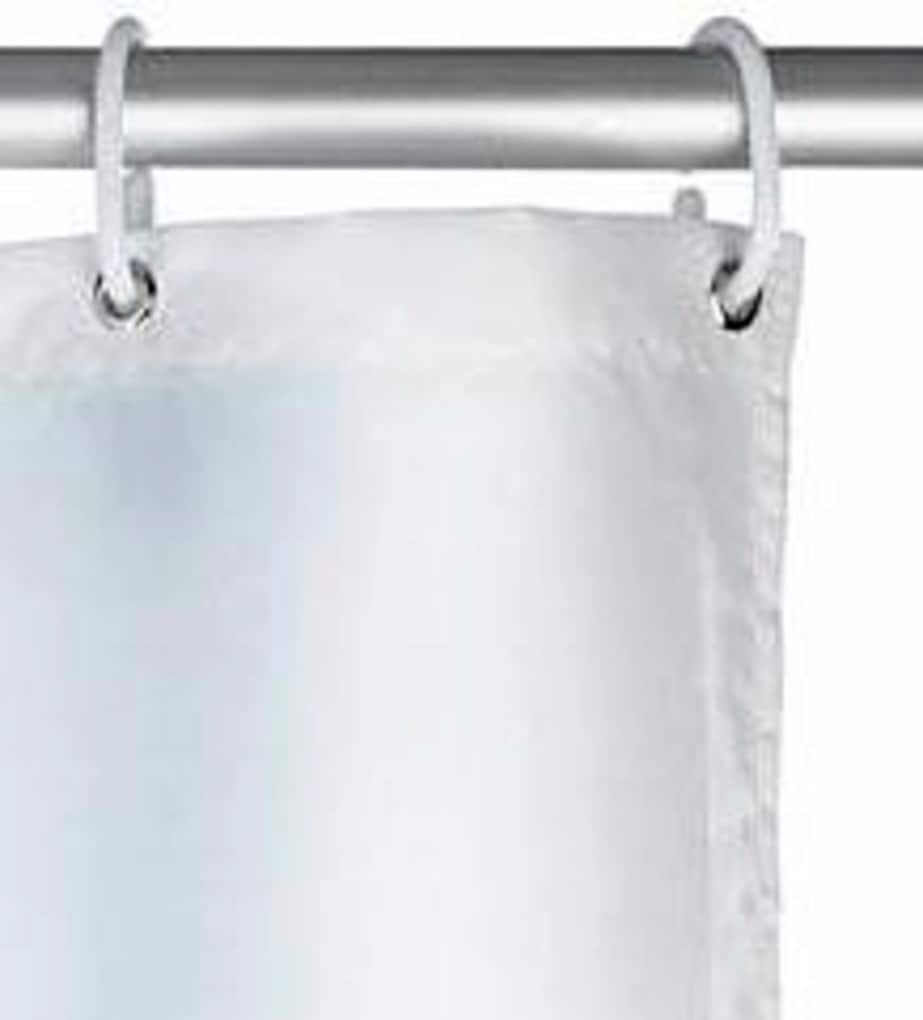 WENKO Duschvorhang »Uni White«, Höhe 200 cm, Polyester, waschbar