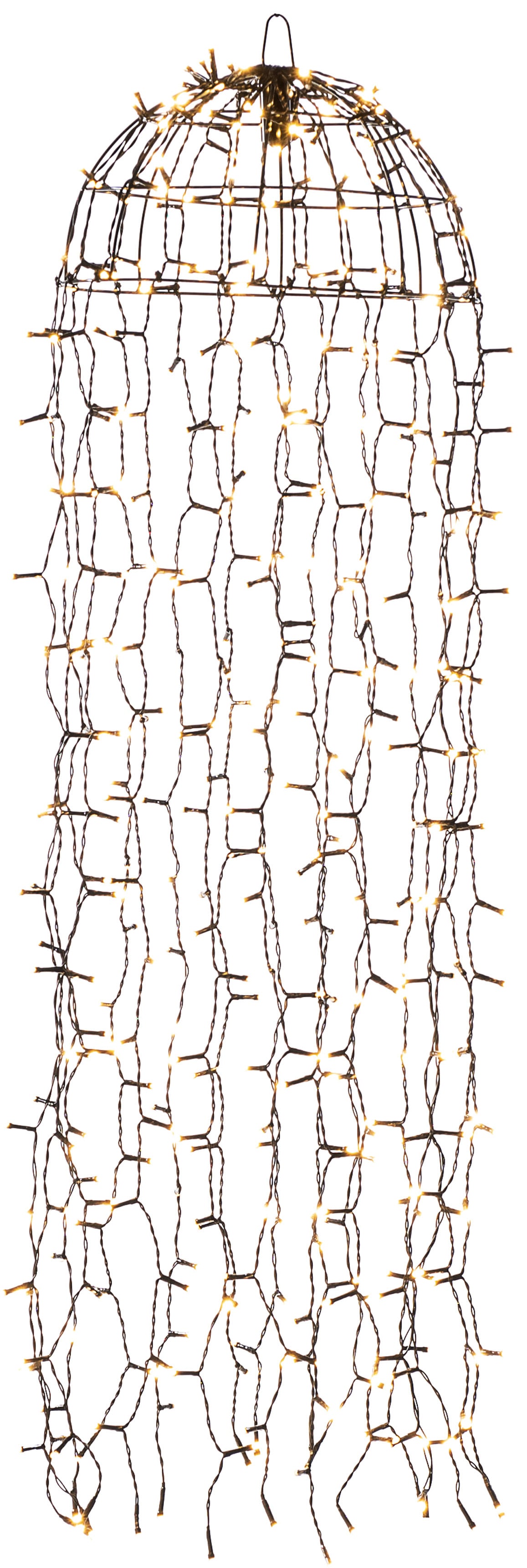Konstsmide LED-Lichtervorhang »Weihnachtsdeko aussen« schwarz, 400 warm weiße Dioden in schwarz