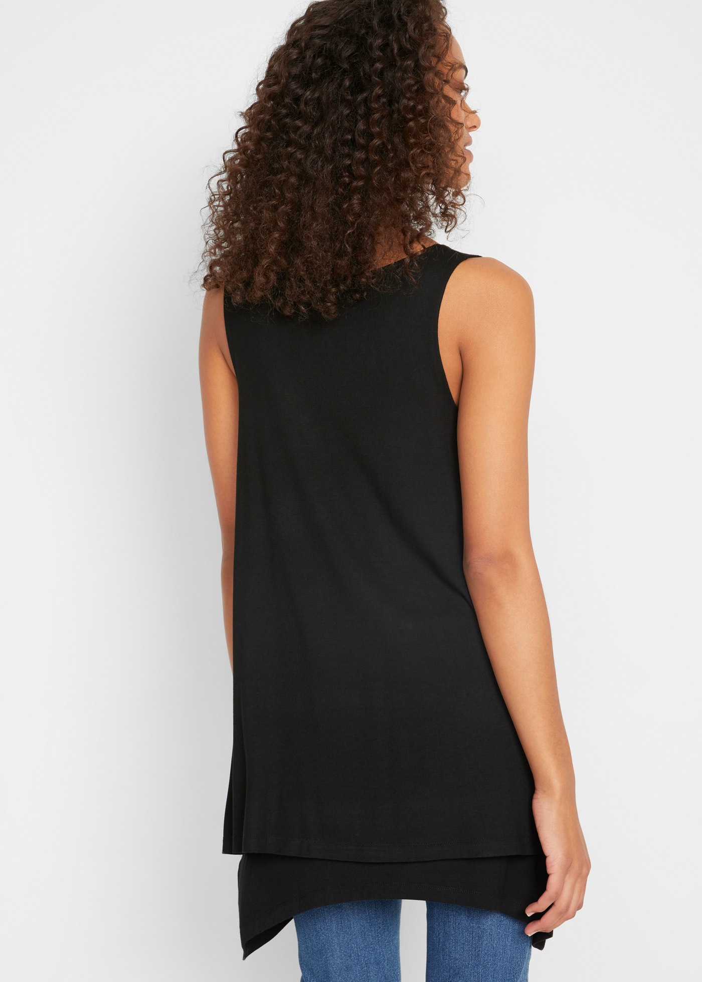 bonprix Longtop »Doppellagiges Long-Top aus Viskose-Mix« Doppellagiges Long-Top aus Viskose-Mix