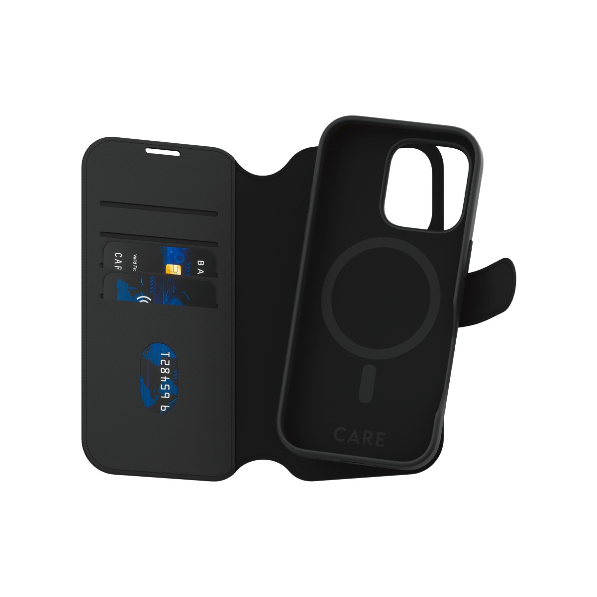 CARE by PanzerGlass Handyhülle »Case Feature Tango 2-in-1 Wallet Case Apple iPhone 16 Pro«, Backcover, Schutzhülle, Handyschutzhülle, Case, Schutzcase, stoßfest