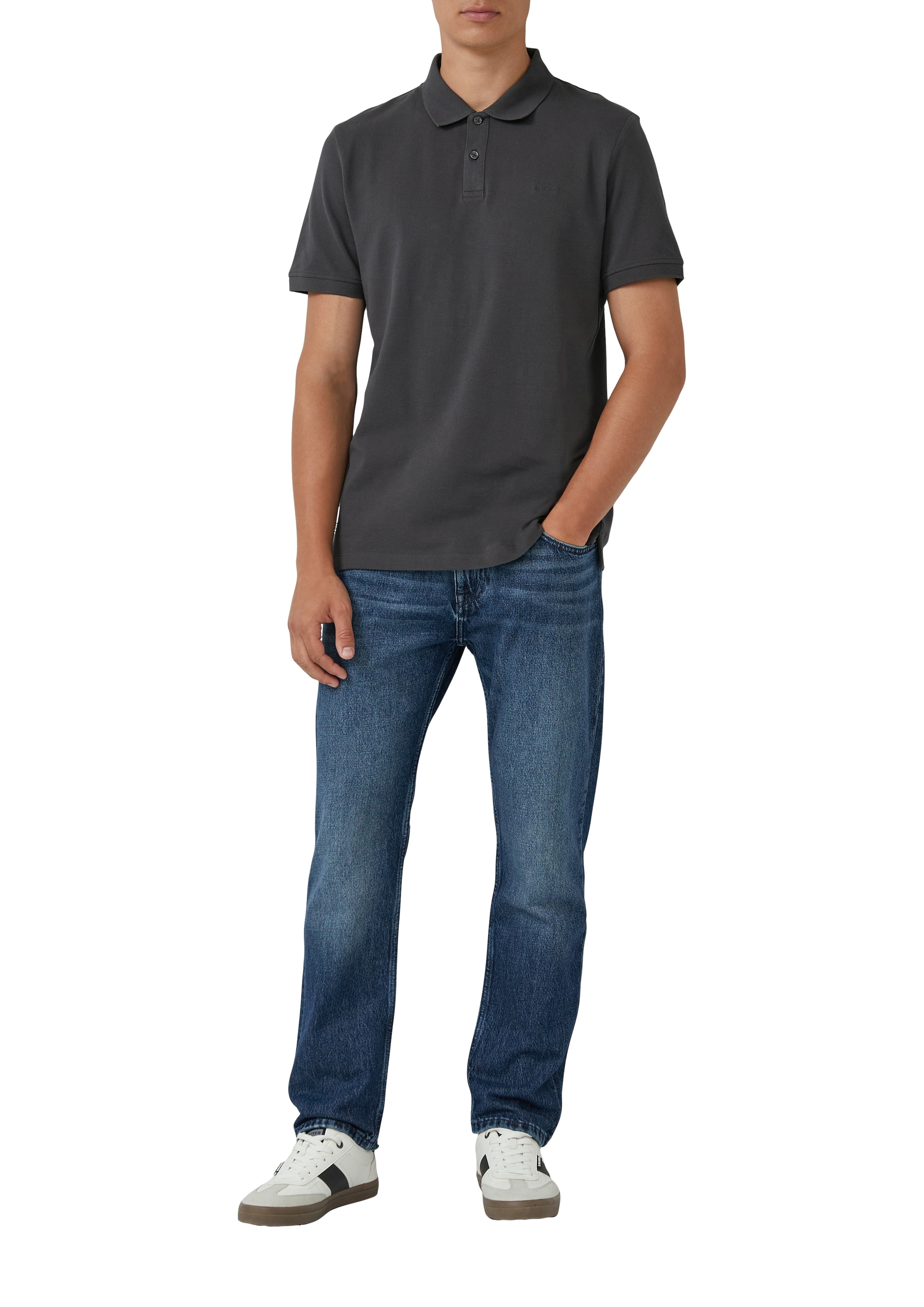 s.Oliver Poloshirt, (Packung, 2 tlg.), mit Logo Stickerei