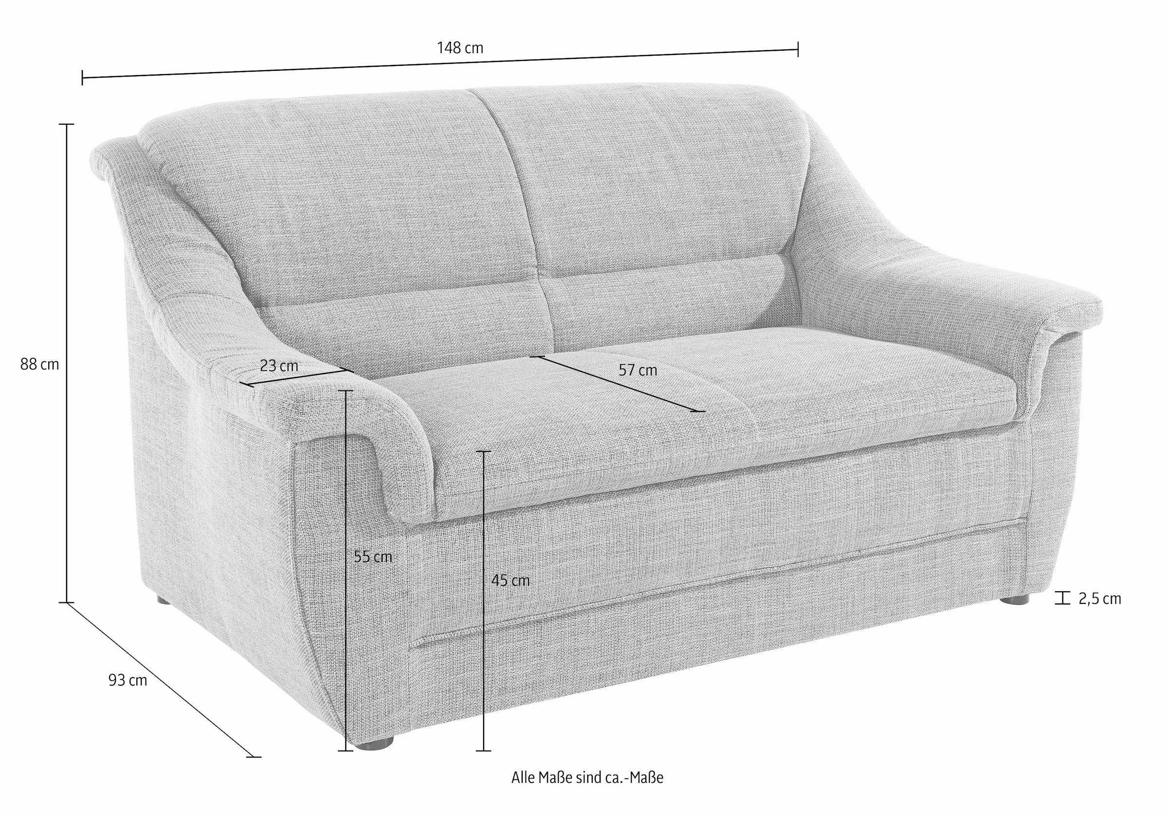 DOMO collection 2-Sitzer »Lale«, optimal für kleinere Räume