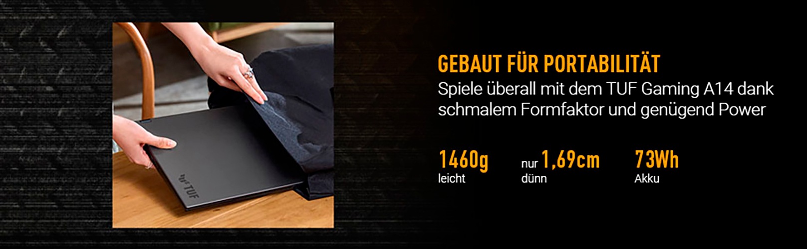 Asus Gaming-Notebook »TUF Gaming A14 FA401WV-RG010W«, 35,6 cm, / 14 Zoll, AMD, Ryzen™ AI 9, GeForce RTX 4060, 1000 GB SSD