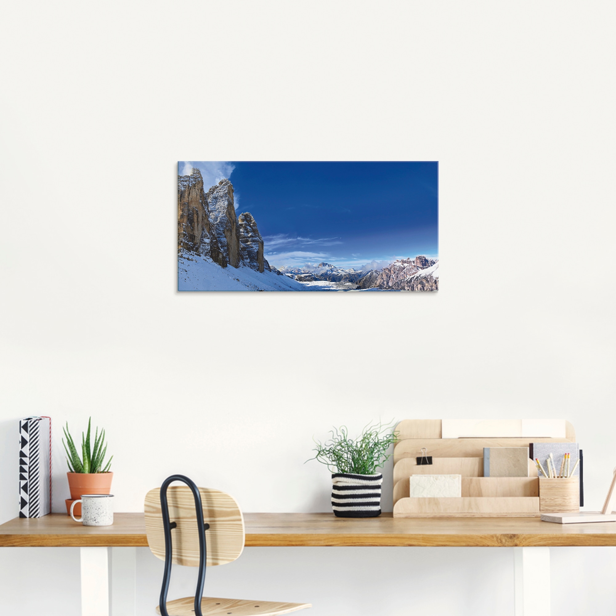 Artland Glasbild »Drei Zinnen Umrundung in den Dolomiten«, Himmel, (1 St.), in verschiedenen Größen