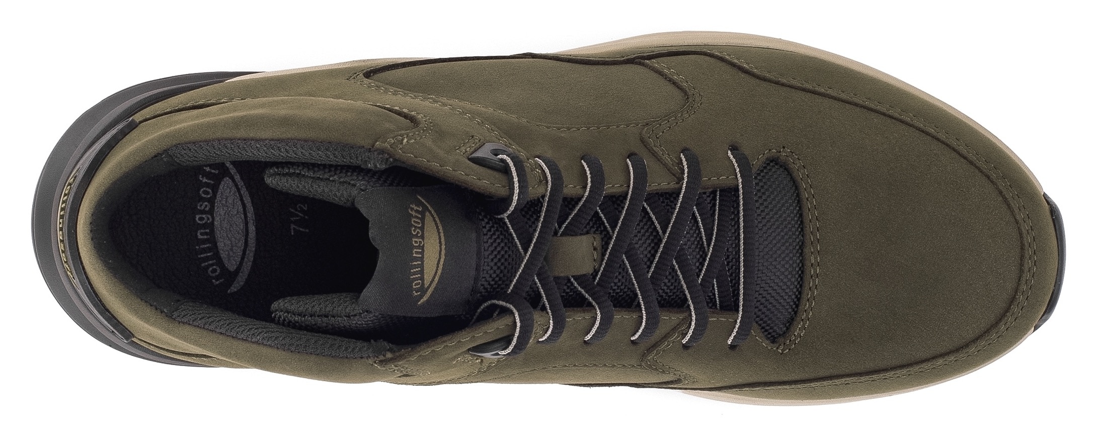 Gabor Rollingsoft Sneaker, Freizeitschuh, Halbschuh, Schnürer in Bequemweite G (= weit)