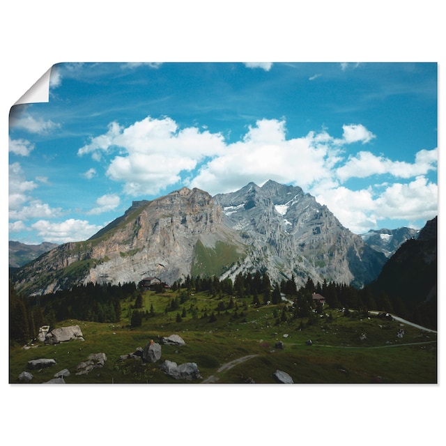 Artland Wandbild »Oeschinensee in den Alpen«, Berge, (1 St.), als  Leinwandbild, Wandaufkleber oder Poster in versch. Größen bei OTTO