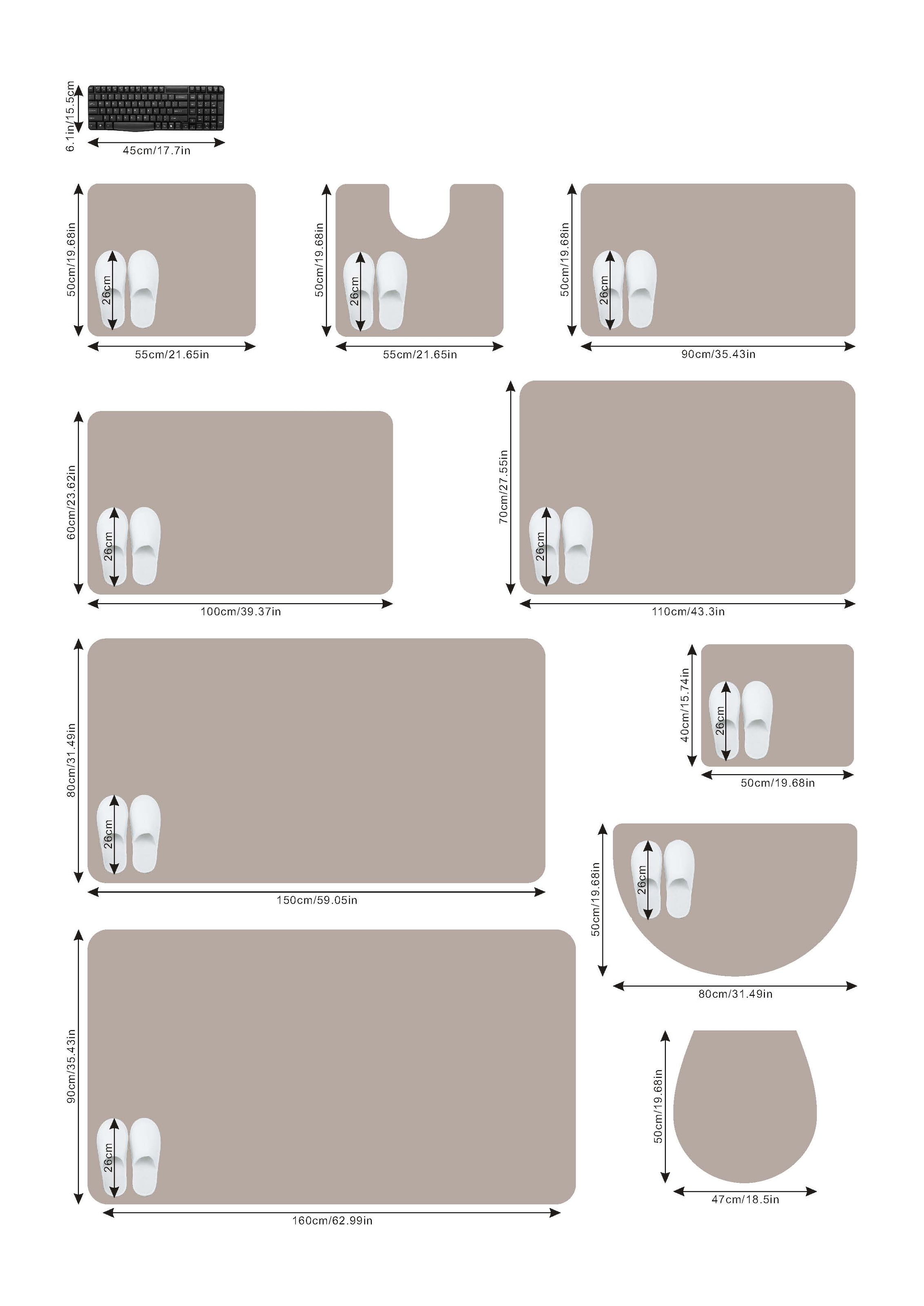 my home Badematte »Merida, Badvorleger, Badezimmer Teppich«, rutschhemmend beschichtet, fußbodenheizungsgeeignet-schnell trocknend-strapazierfähig, Badteppich, Uni Farben, rechteckig, rund & als 2-tlg. Set erhältlich