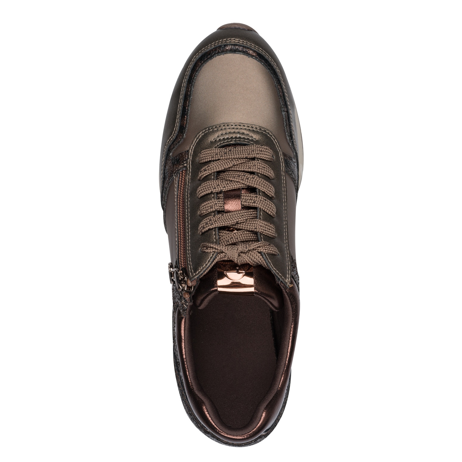 Tamaris Plateausneaker, Freizeitschuh, Halbschuh, Schnürschuh mit dezenten Metallic-Details