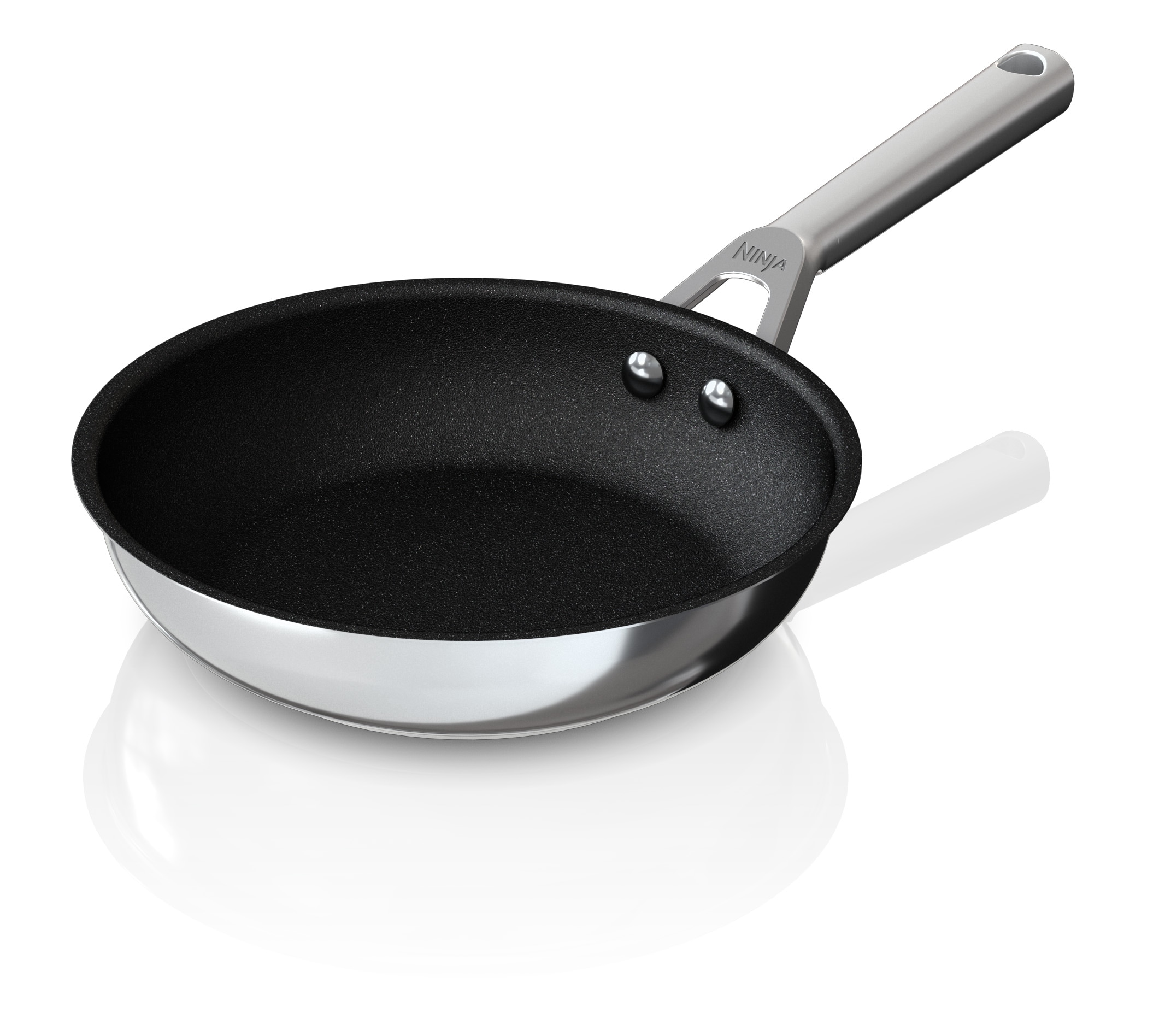 NINJA Bratpfanne »Ninja ZEROSTICK Edelstahl-Pfanne C600DE« Edelstahl 1 Stk. tlg. Edelstahl mit Aluminiumbeschichtung für Braten bei hohen Temperaturen