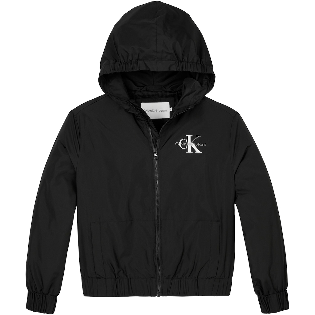 Calvin Klein Jeans Blouson »MONOLOGO ESSENTIAL JACKET«, mit Kapuze