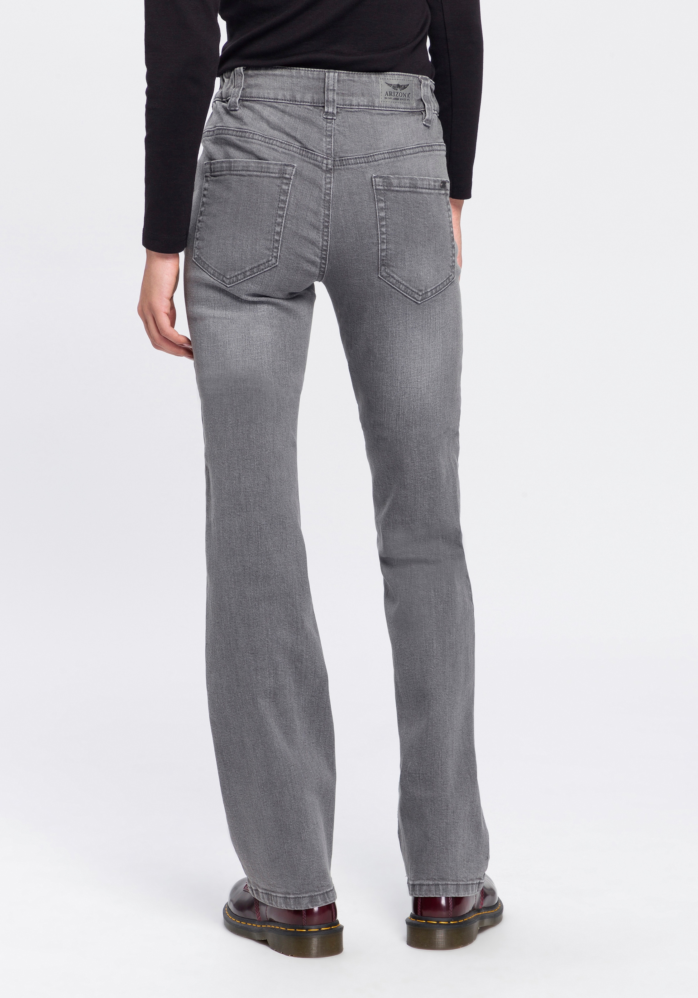 »Bund bei Gummizugeinsatz«, Bootcut-Jeans Waist Arizona bestellen mit OTTO High seitlichem