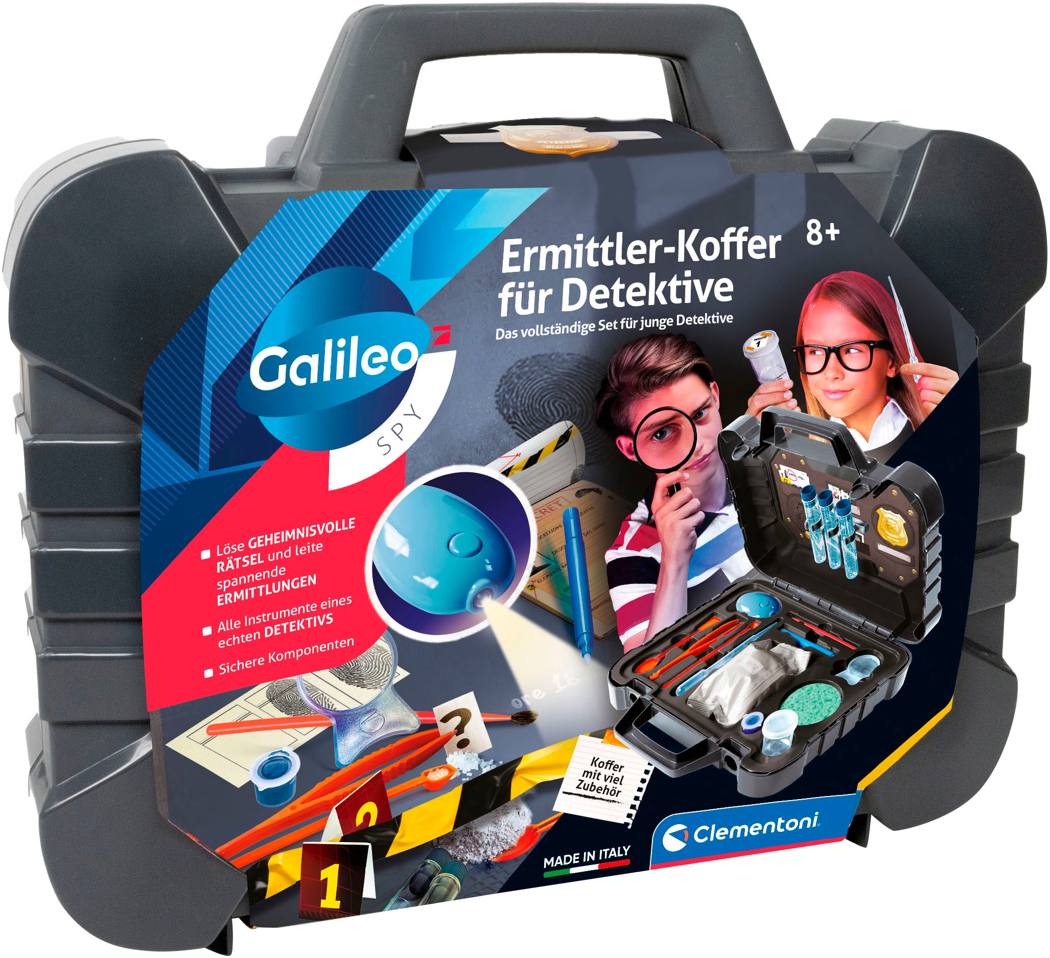 Clementoni® Experimentierkasten »Galileo Lab, Ermittler-Koffer für Detektive«, Made in Europe