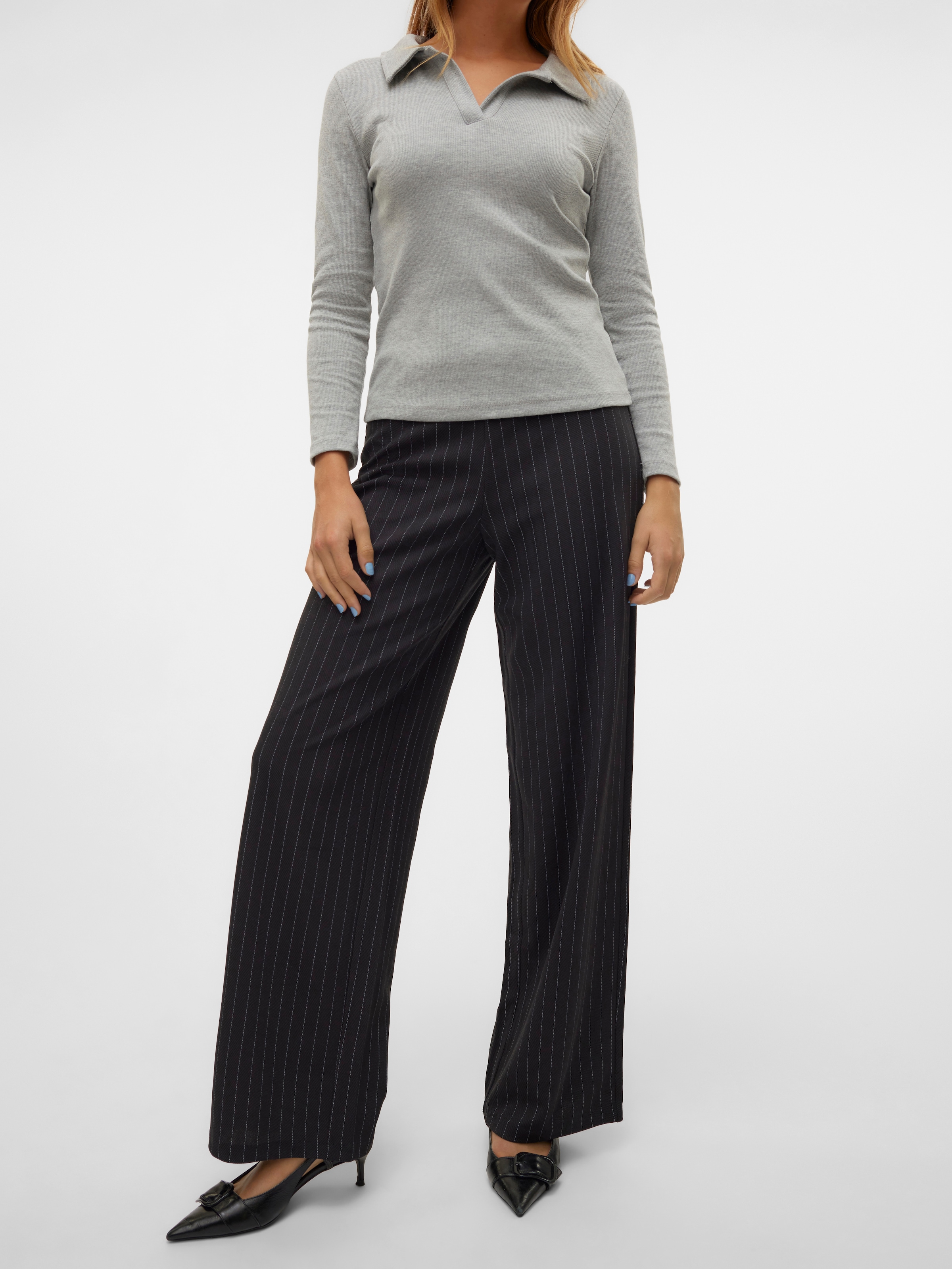Vero Moda Schlupfhose »VMBERLIN MY MW WIDE PRINT PANT NOOS«