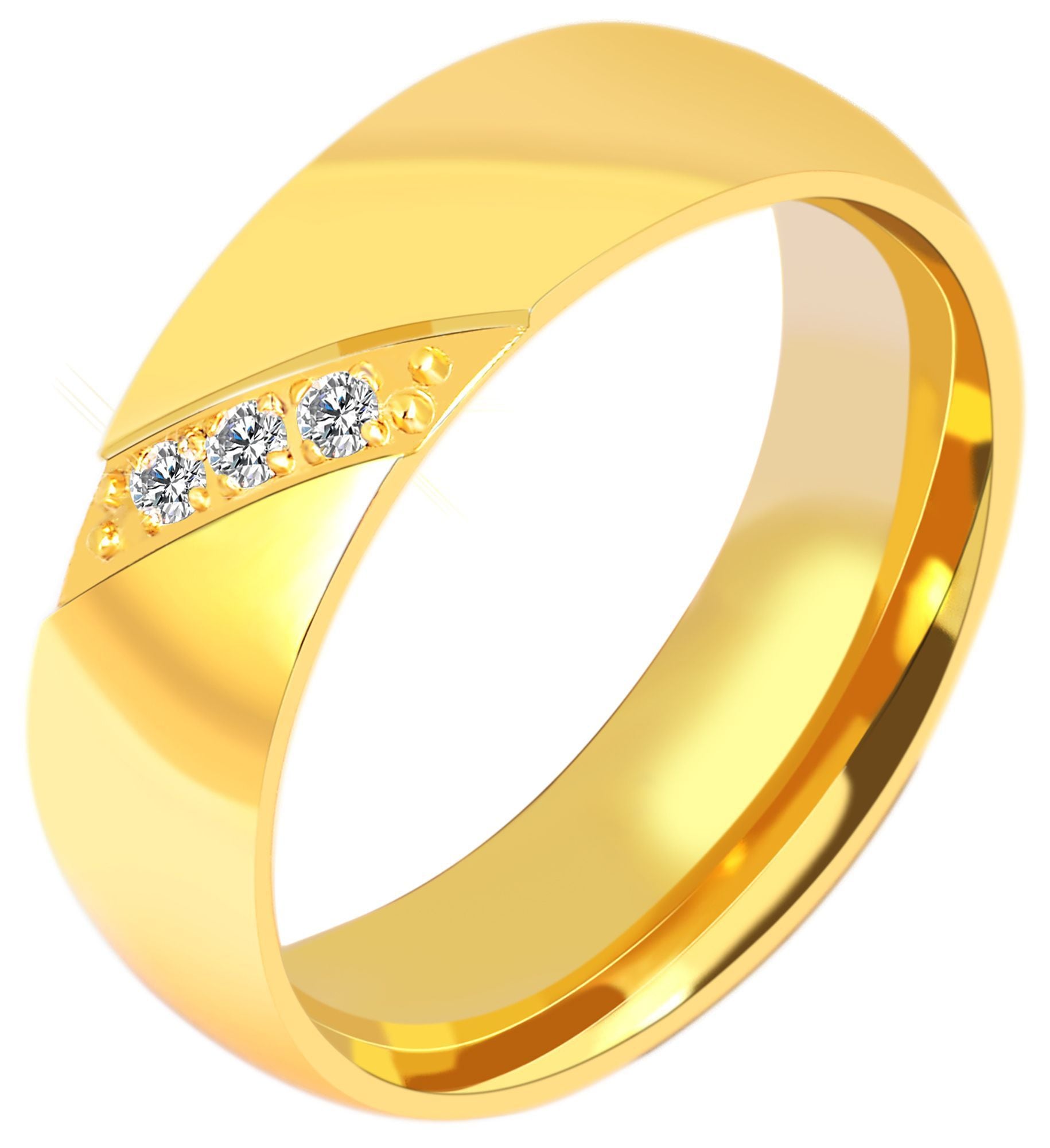 Adelia´s Fingerring »Damen Ring aus Edelstahl mit Strass Steinchen«