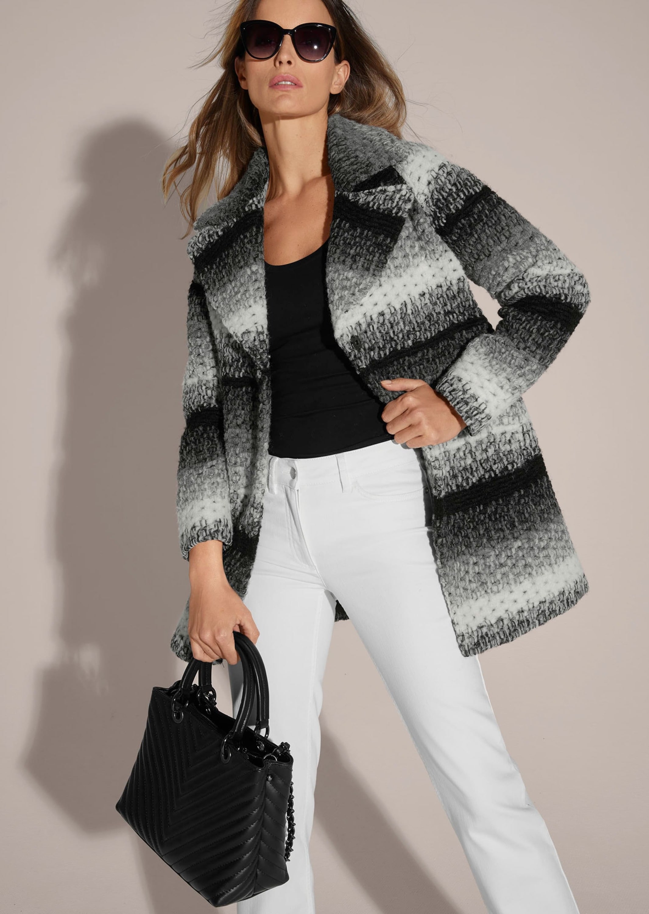 MADELEINE Outdoorjacke »Jacke Longjacke in Struktur-Qualität«