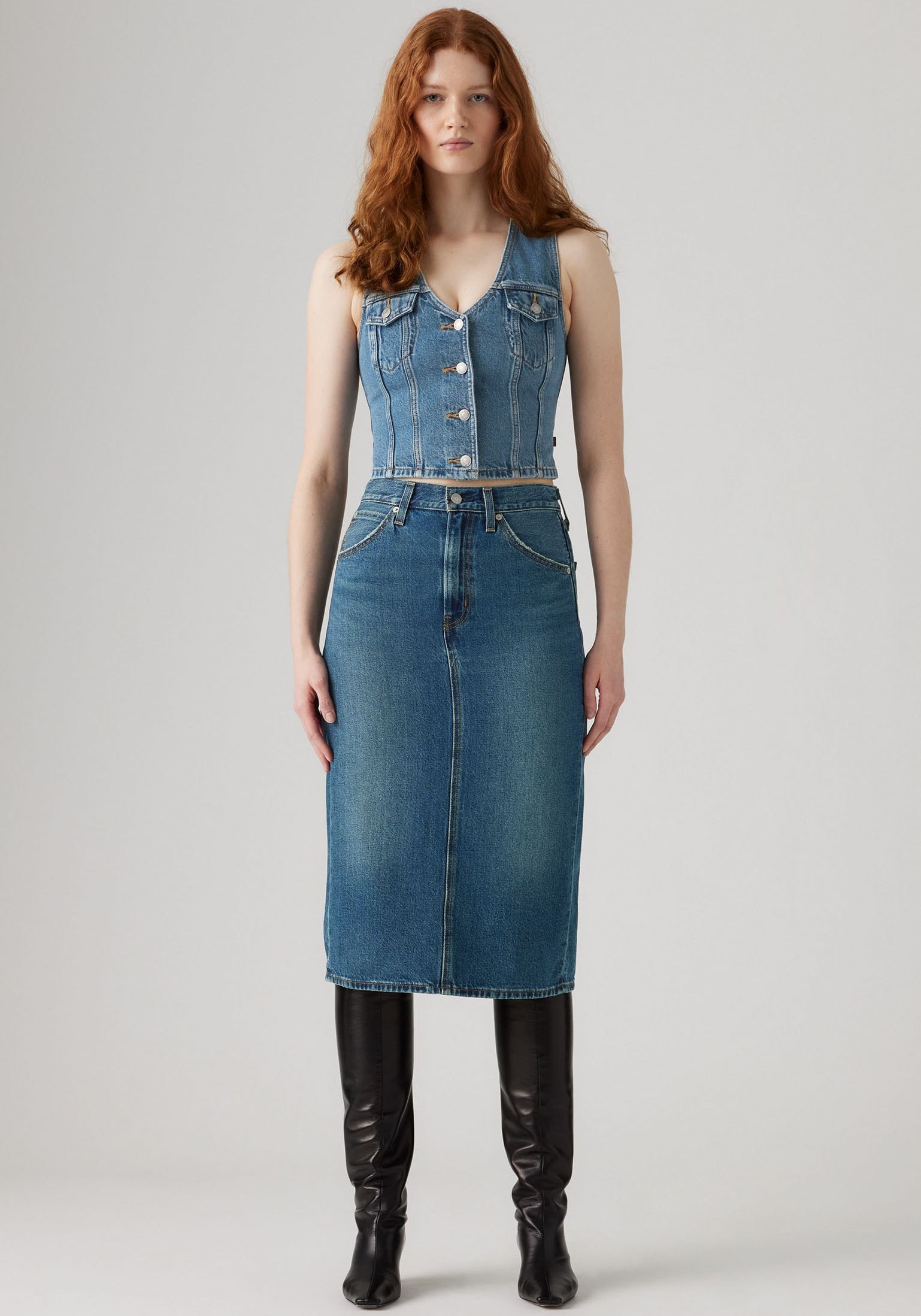 Levi's® Jeansrock »HR BACK SLIT SKIR«, mit Schlitz hinten
