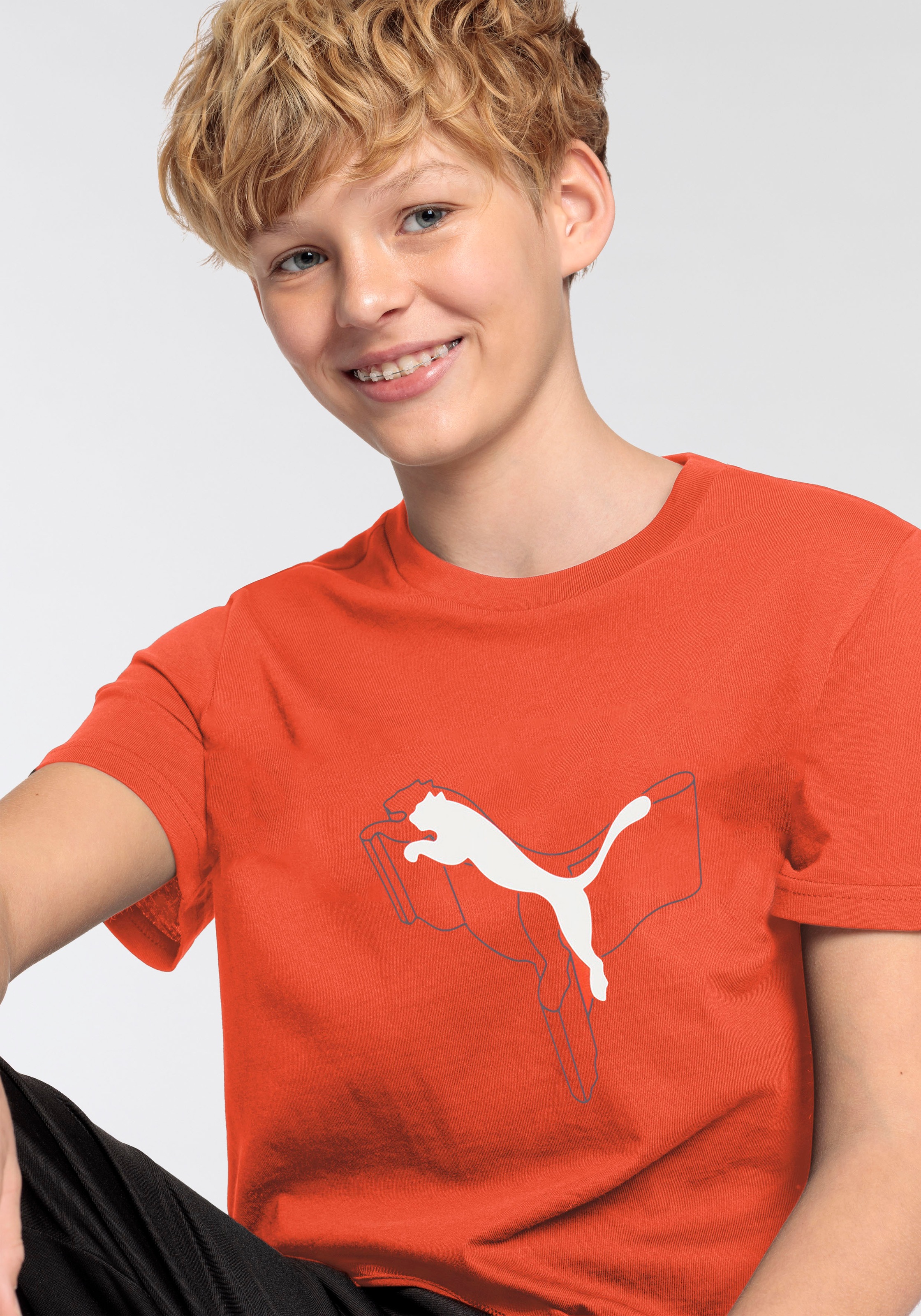 PUMA T-Shirt »ESS+ LOGO LAB GRAPHIC TEE B«, Für Kinder und Jugendliche