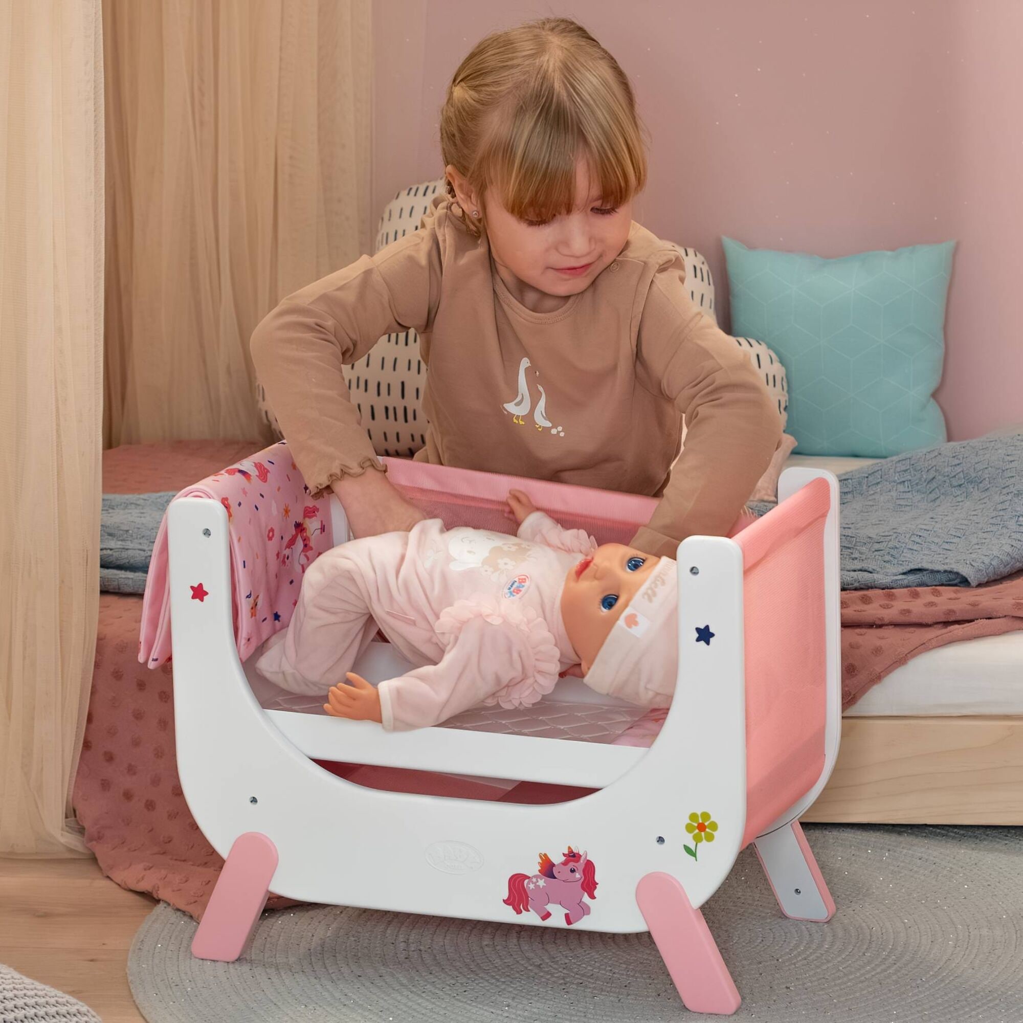 Baby Born Puppenbett »Beistellbett Einhorn«