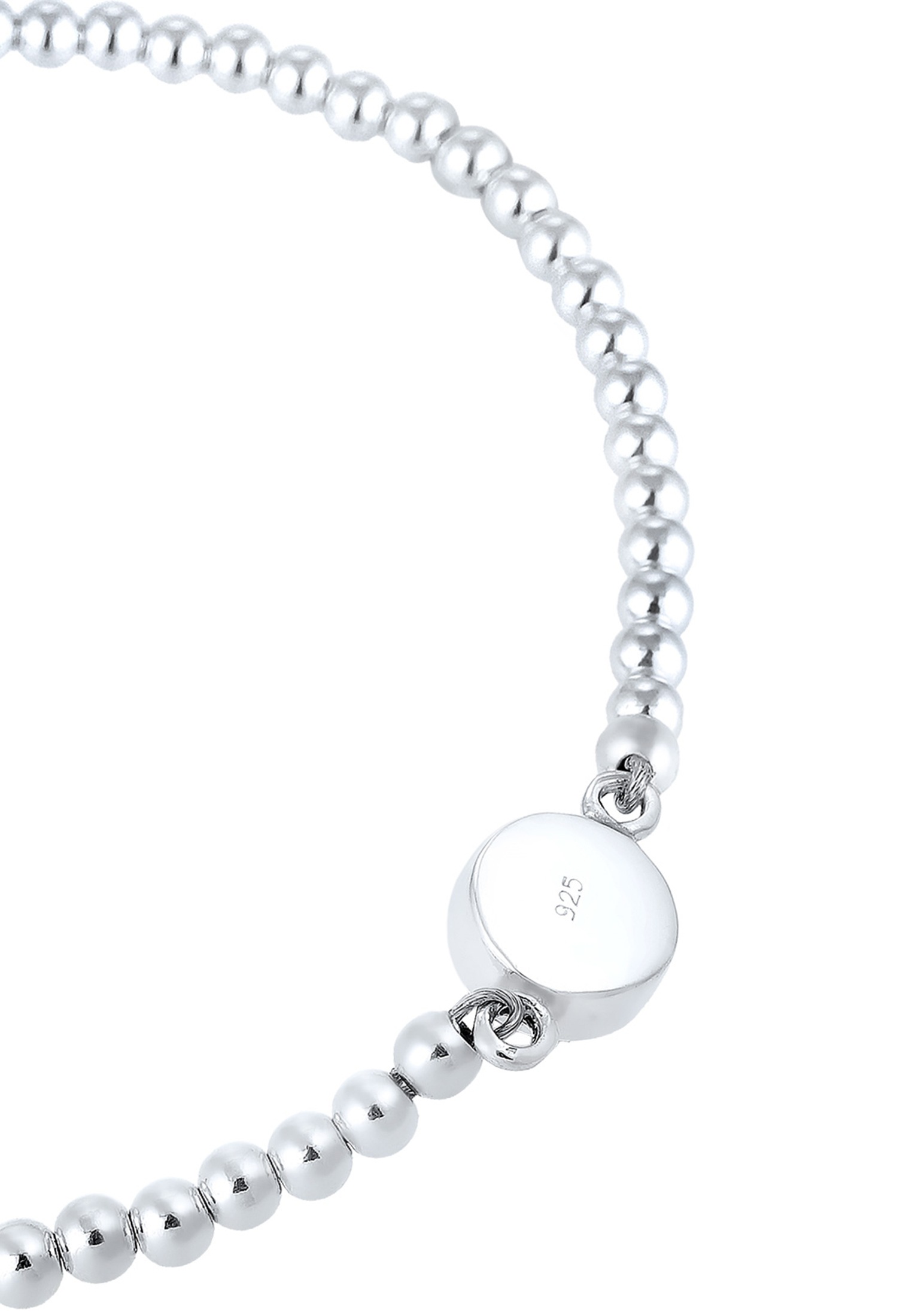Elli Armkette »Armband Mondstein Kugel Rund 925 Sterling Silber«