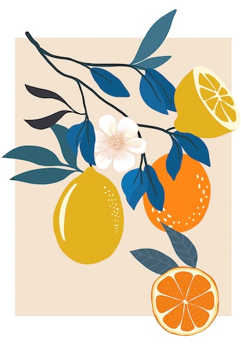 Komar Wandbild »Illustration Finest Fruits«, (1 St.), Deutsches Premium-Poster... kaufen