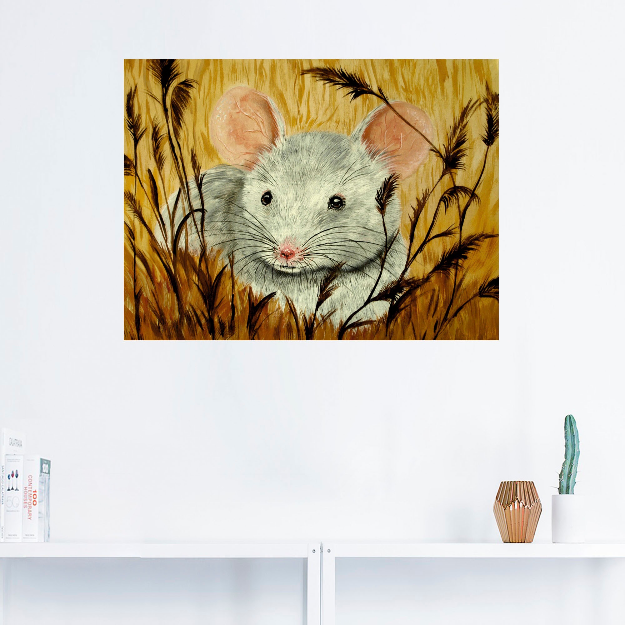 Artland Wandbild »Maus«, Haustiere, (1 St.), als Alubild, Leinwandbild, Wandaufkleber oder Poster in versch. Größen