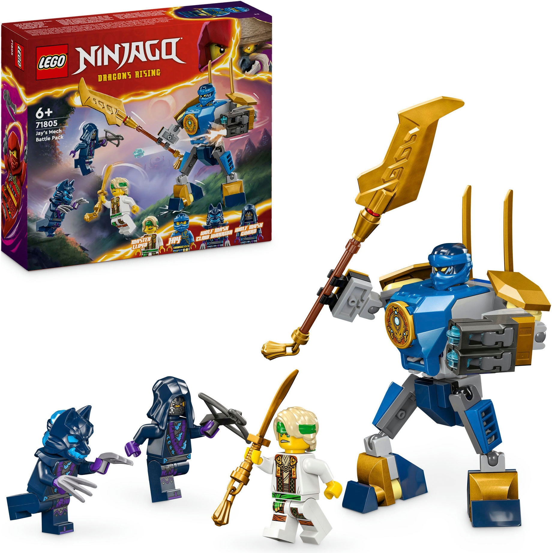 Konstruktionsspielsteine »Jays Battle Mech (71805), LEGO Ninjago«, (78 St.), Made in...