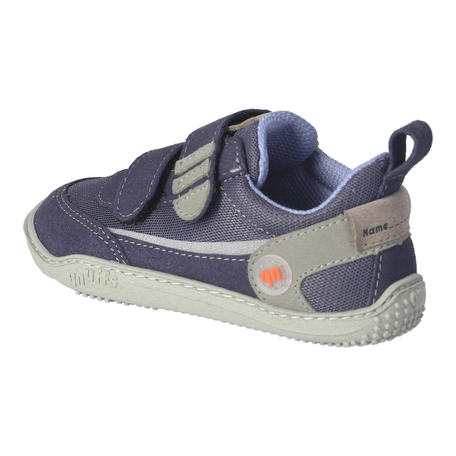 qnuffs Barfußschuh »Erle«  Klettschuh, Halbschuh, Sneaker mit Kontrastbesätzen