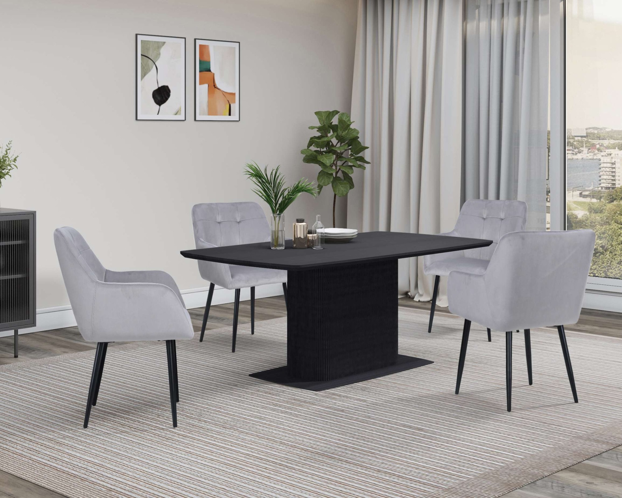 OTTO home »Bostony« () 2 Stk.gepolsterte Rückenlehne, Armlehne und Sitzfläche, Sitzhöhe 49 cm