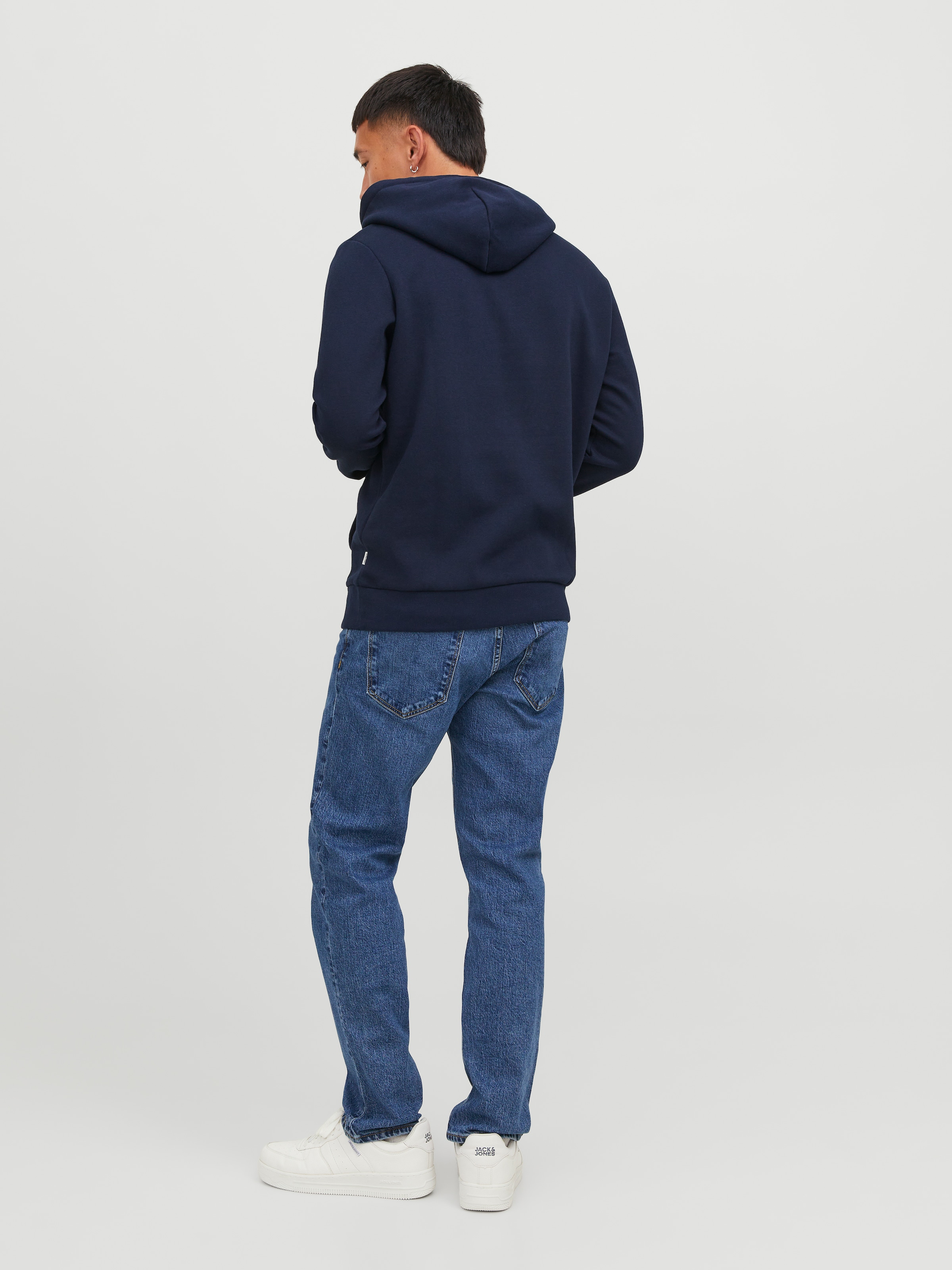 Jack & Jones Kapuzensweatshirt »JJECORP Hoodie mit Logo und hohem Tragekomfort«, bedruckt, casual, regular fit, Baumwollmischung, Rundhals
