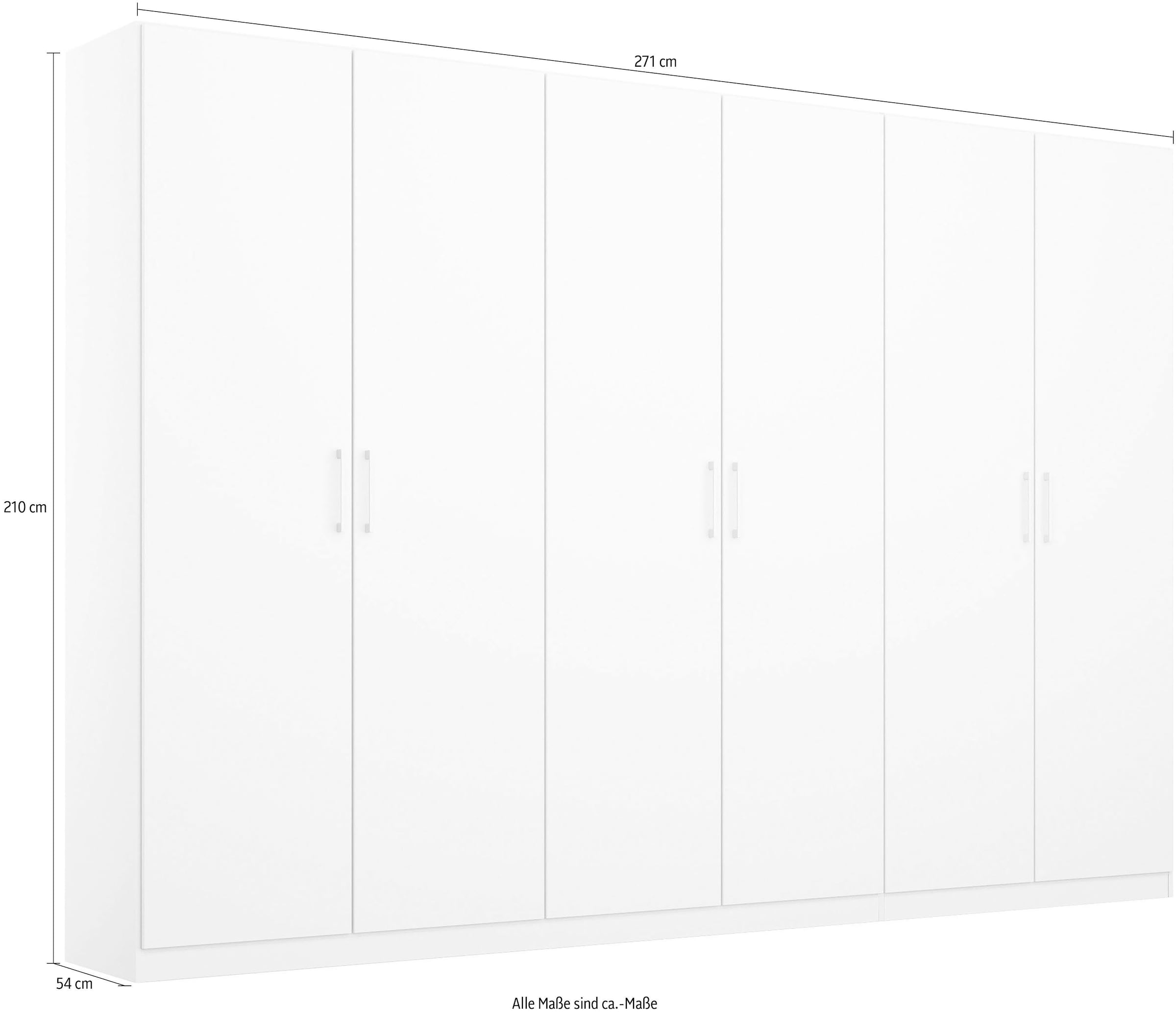rauch Kleiderschrank »Schrank Mehrzweckschrank Garderobenschrank Schlafzimmer Möbel THOR« 3 verschiedene Ausstattungen BASIC/CLASSIC/PREMIUM (inkl. SOFT-CLOSE),  mit farblich passenden, modernen Metallgriffen MADE IN GERMANY