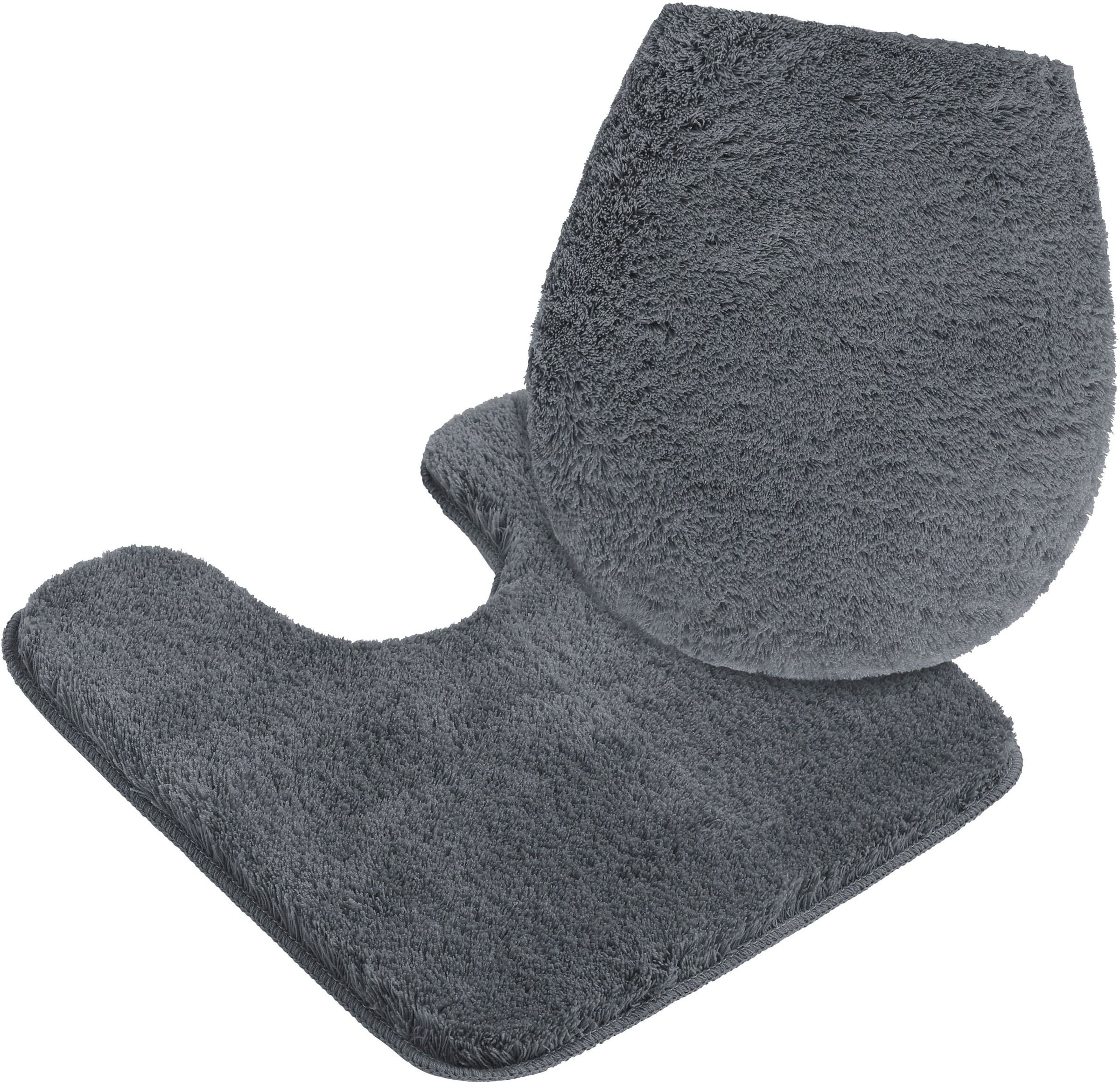 my home Badematte »Merida, Badvorleger, Badezimmer Teppich«, rutschhemmend beschichtet, fußbodenheizungsgeeignet-schnell trocknend-strapazierfähig, Badteppich, Uni Farben, rechteckig, rund & als 2-tlg. Set erhältlich